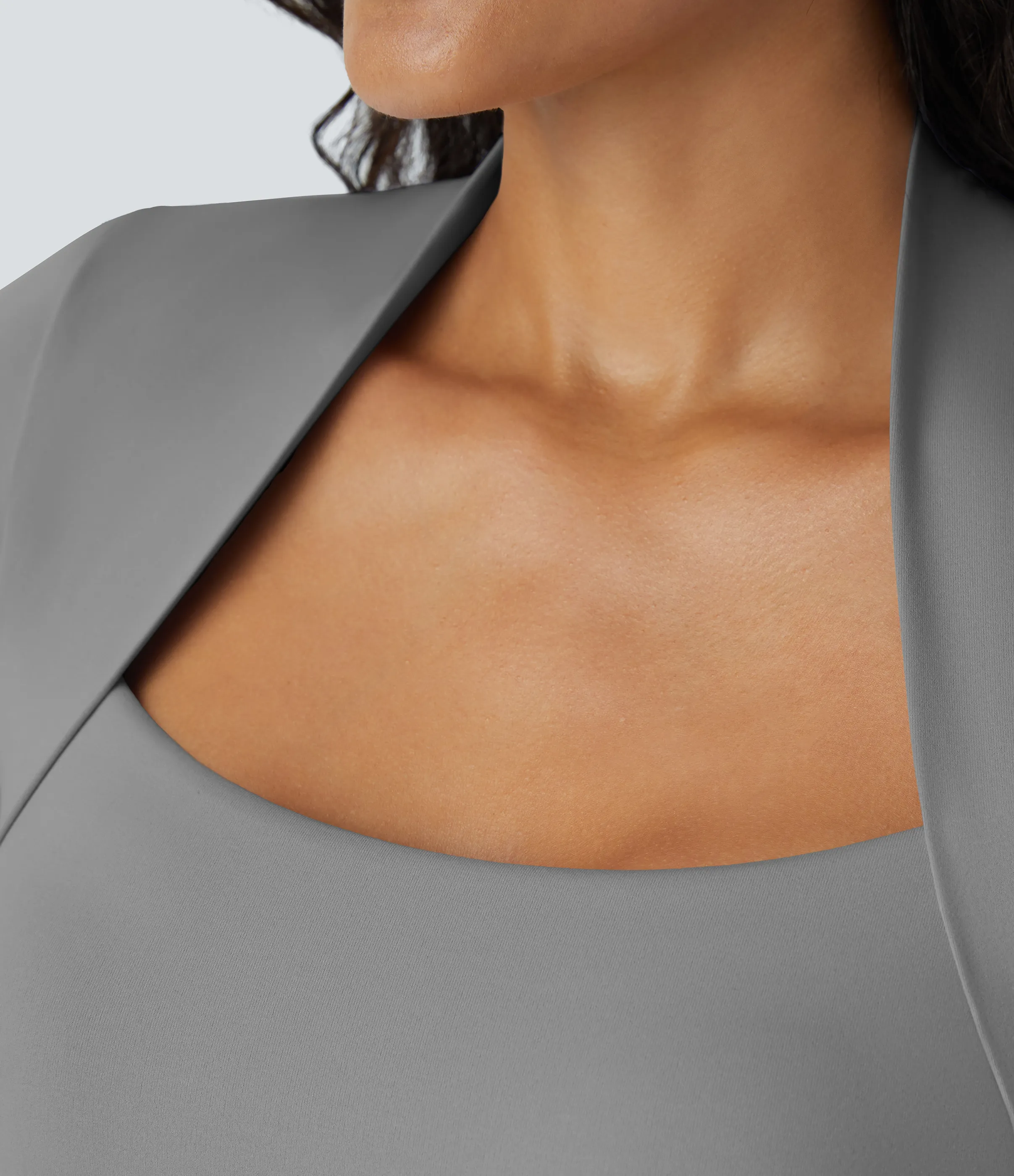 Halara Mono dama honor invitada boda pierna ancha manga larga - Ultimate Gray - S(regular) sold by Halara product image thumbnail 5