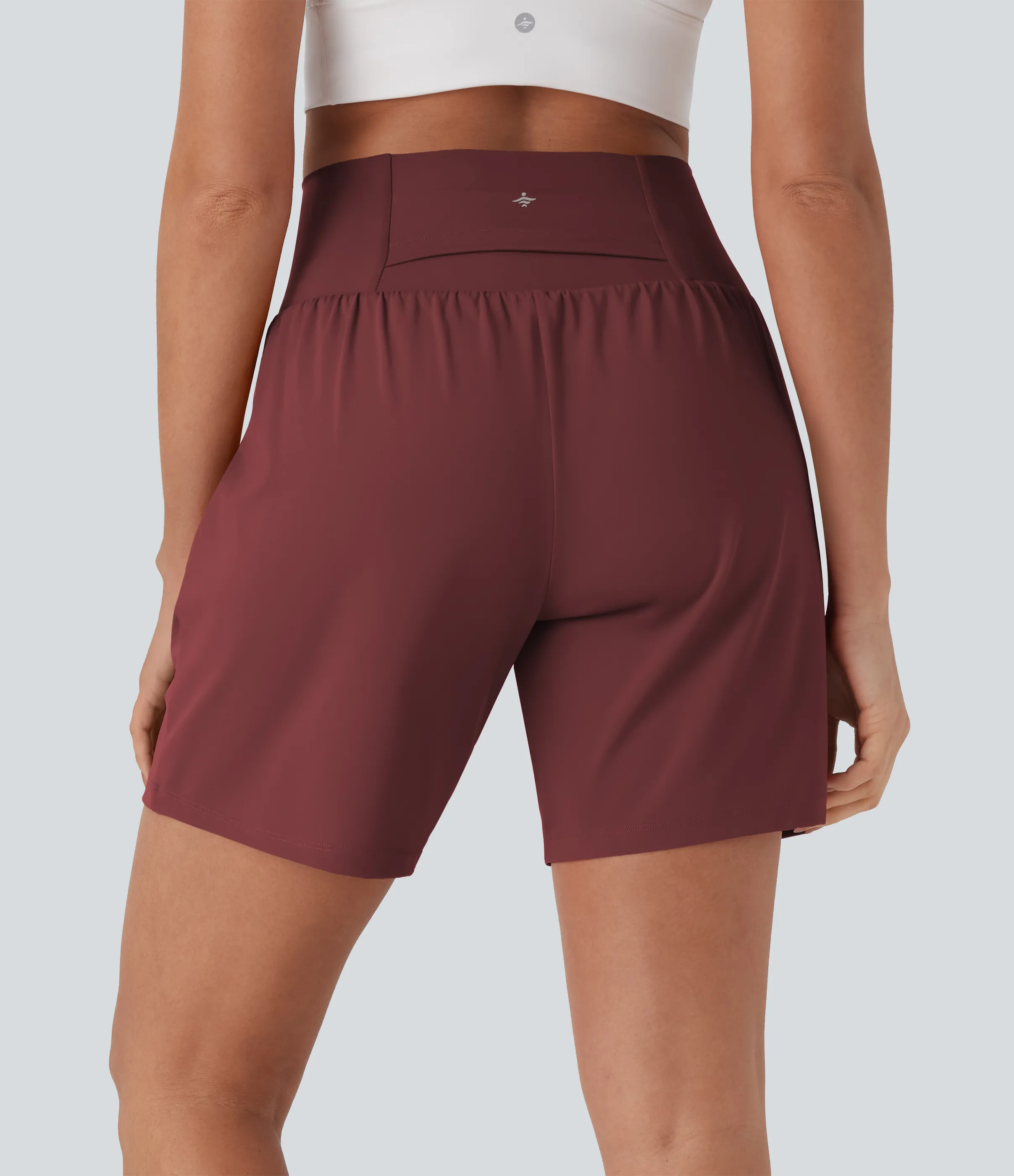 Halara Pantalones cortos de yoga Softlyzero™ Airy 2 en 1 de 17.5cm de tiro alto con tacto fresco y bolsillos - Madder Brown - M sold by Halara product image thumbnail 3