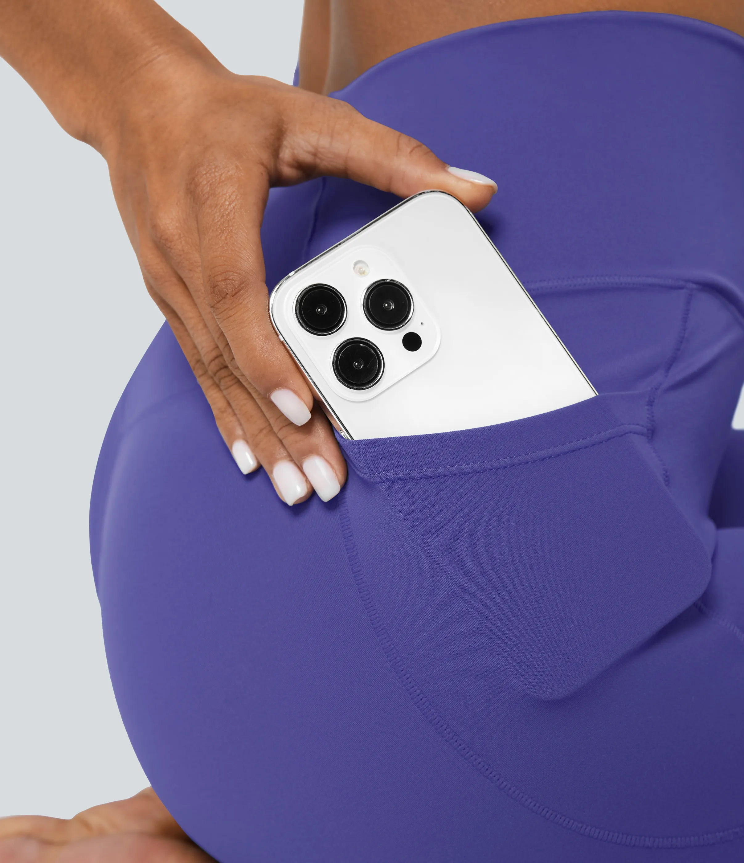 Halara Leggings Softlyzero™ liso bolsillo cruzado - Misty Lavender - L(7/8) sold by Halara product image thumbnail 5