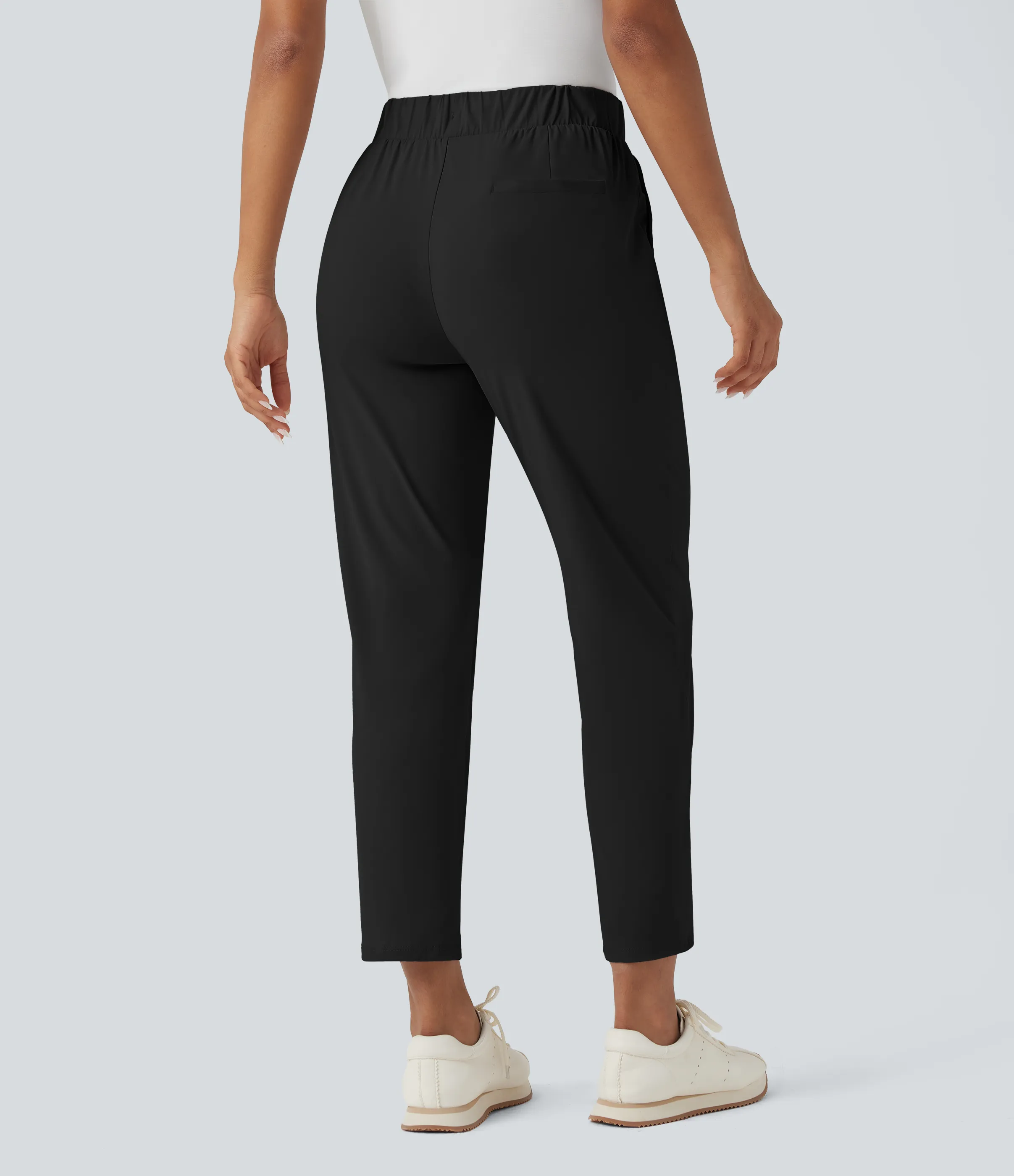 Halara Pantalones de golf ajustados con secado rápido de tiro alto con bolsillos, cordón y bolsillo para tee de golf - Black - XL(regular) sold by Halara product image thumbnail 3