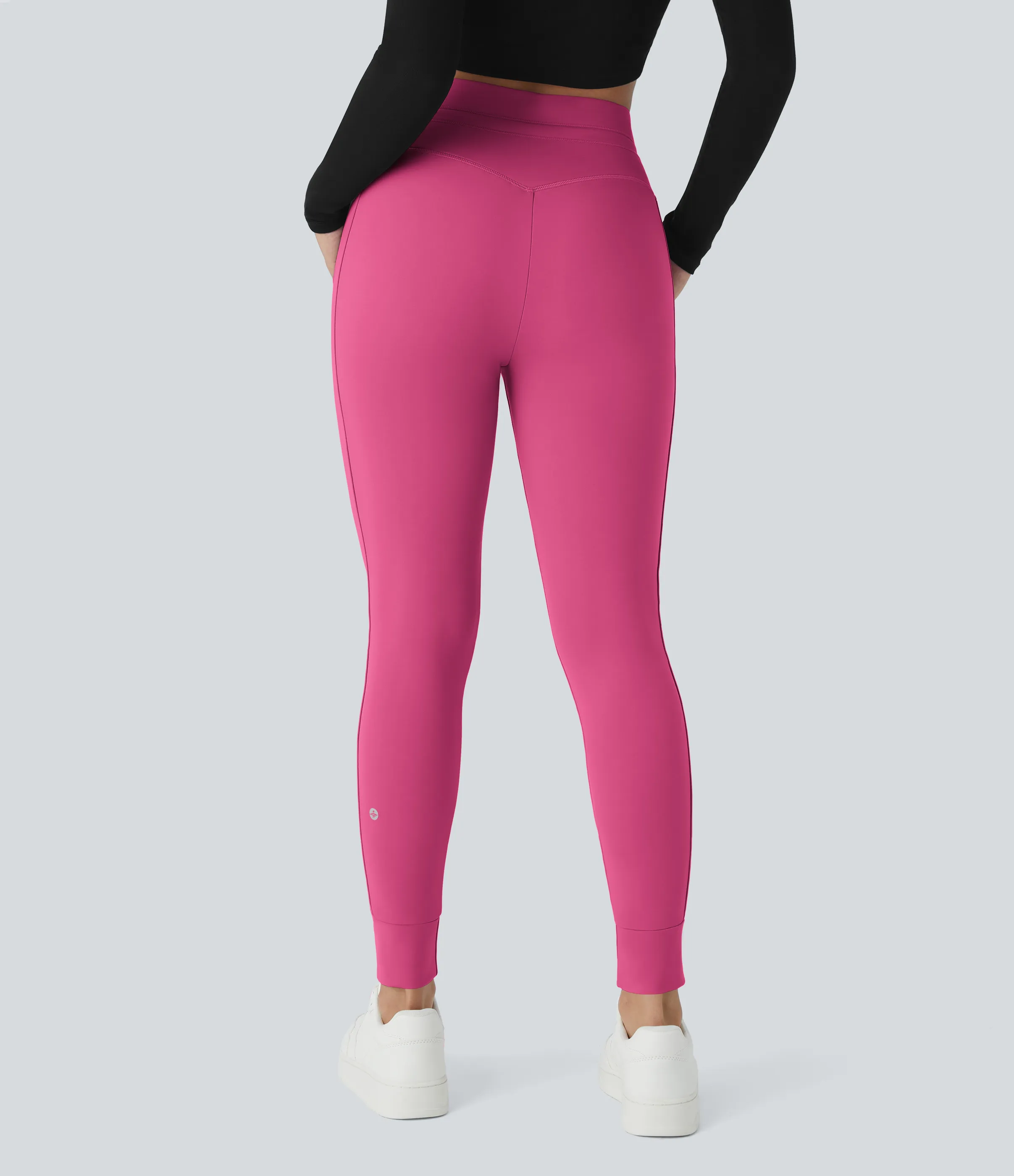 Halara Joggers Softlyzero™ Plush liso largo completo bolsillo lateral cordón tiro alto - Fuchsia Purple - S(regular) sold by Halara product image thumbnail 3