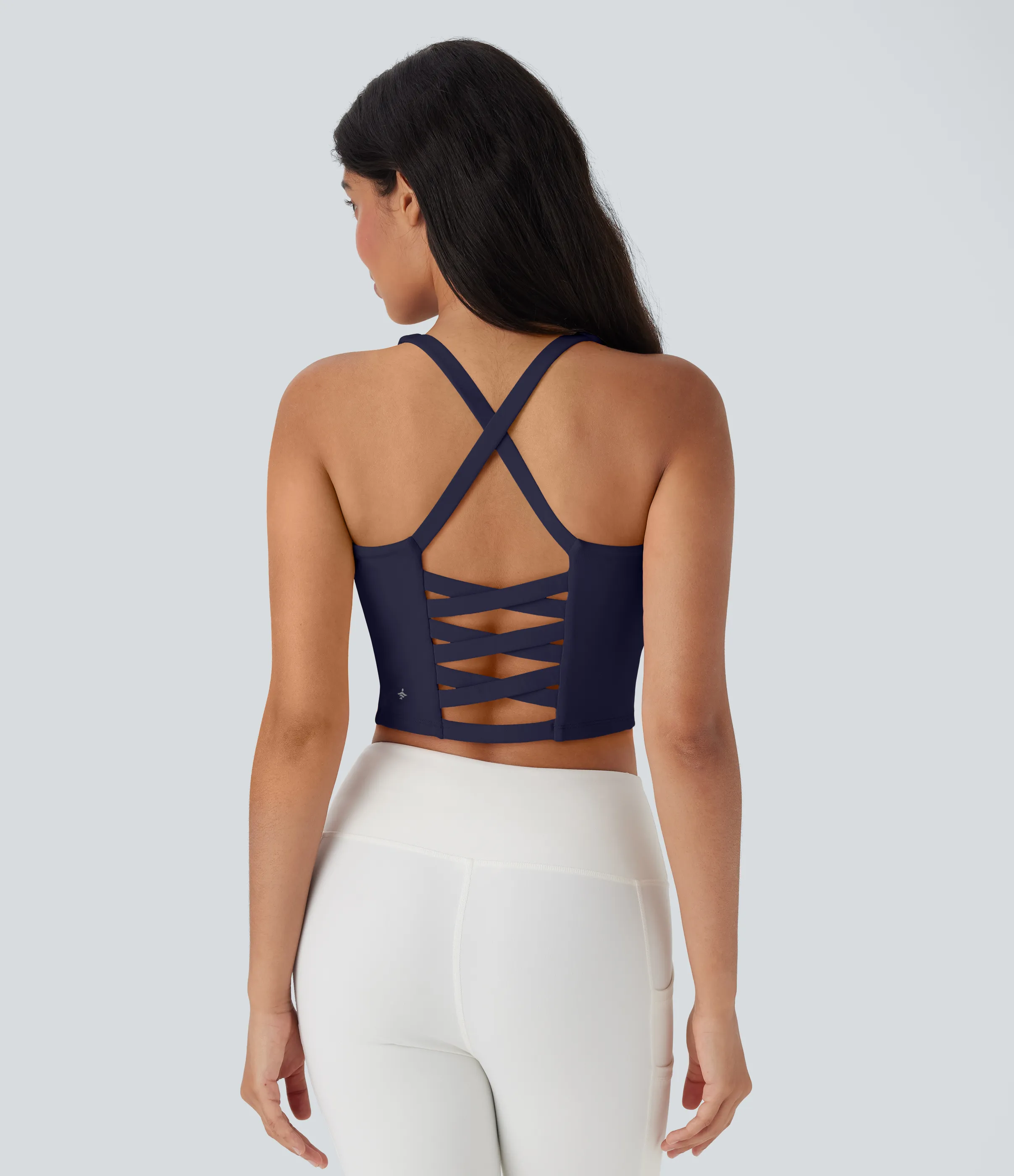 Halara Top corto de yoga en copas D-F - Evening Blue - L sold by Halara product image thumbnail 5