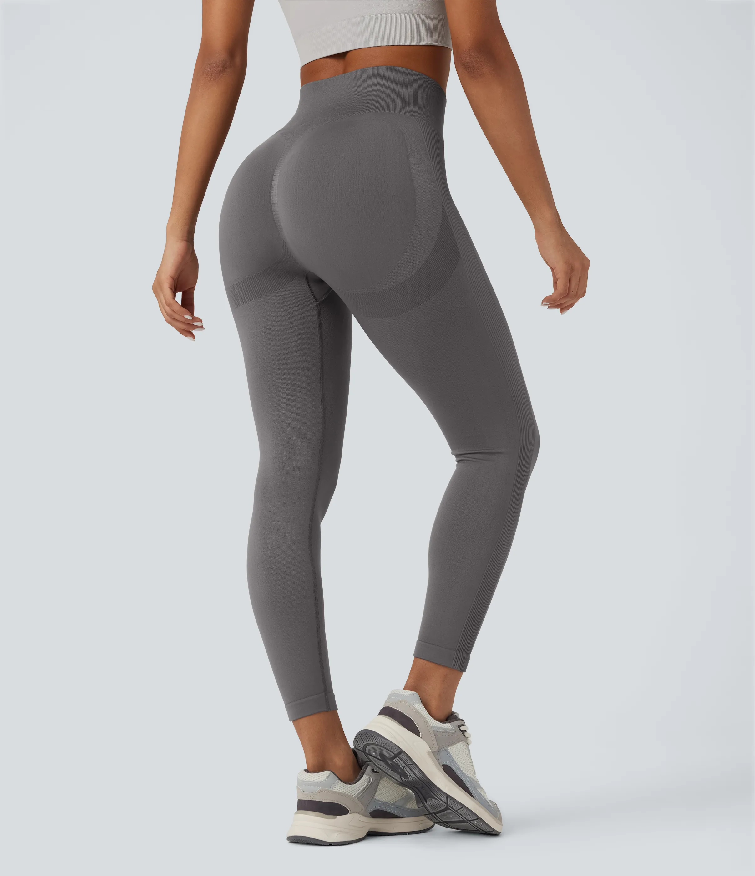 Halara Leggings de yoga de tiro alto con efecto push up sin costuras - Eiffel Tower - XL(7/8) sold by Halara product image thumbnail 2