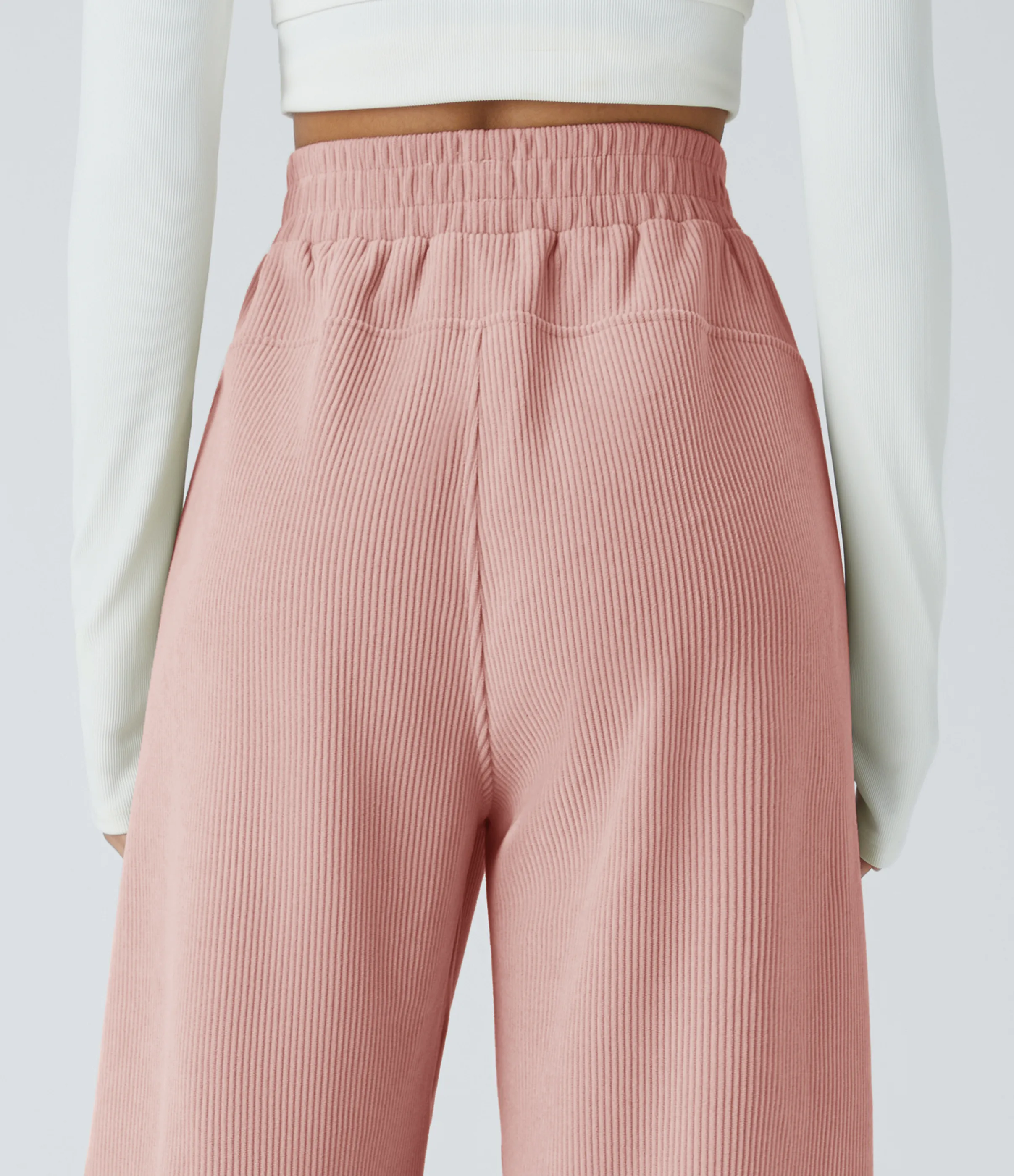 Halara Pantalón pana tiro alto bolsillo lateral pierna recta - Rosette - XL(regular) sold by Halara product image thumbnail 5