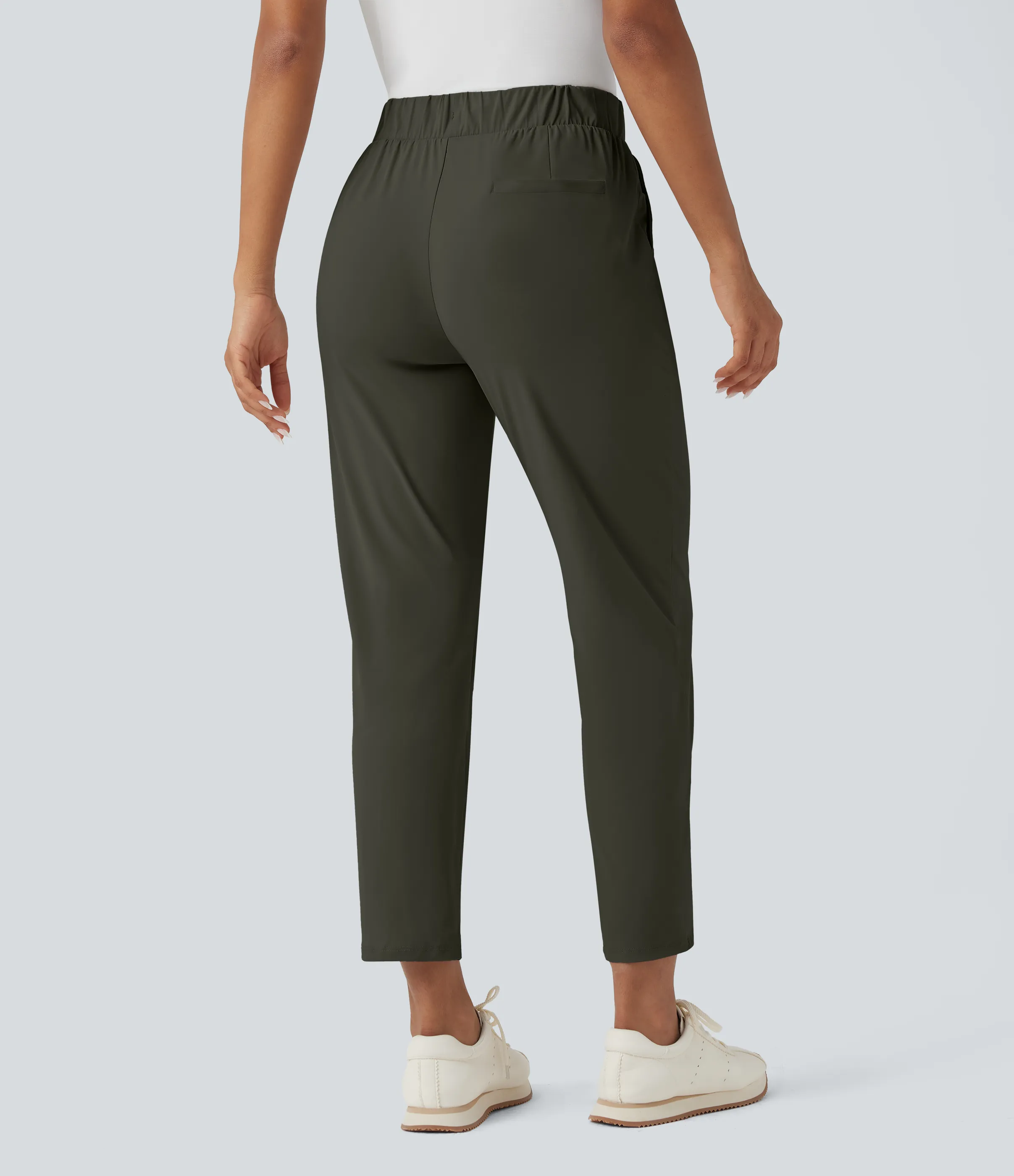 Halara Pantalones de golf ajustados con secado rápido de tiro alto con bolsillos, cordón y bolsillo para tee de golf - Forest Night - XL(regular) sold by Halara product image thumbnail 3