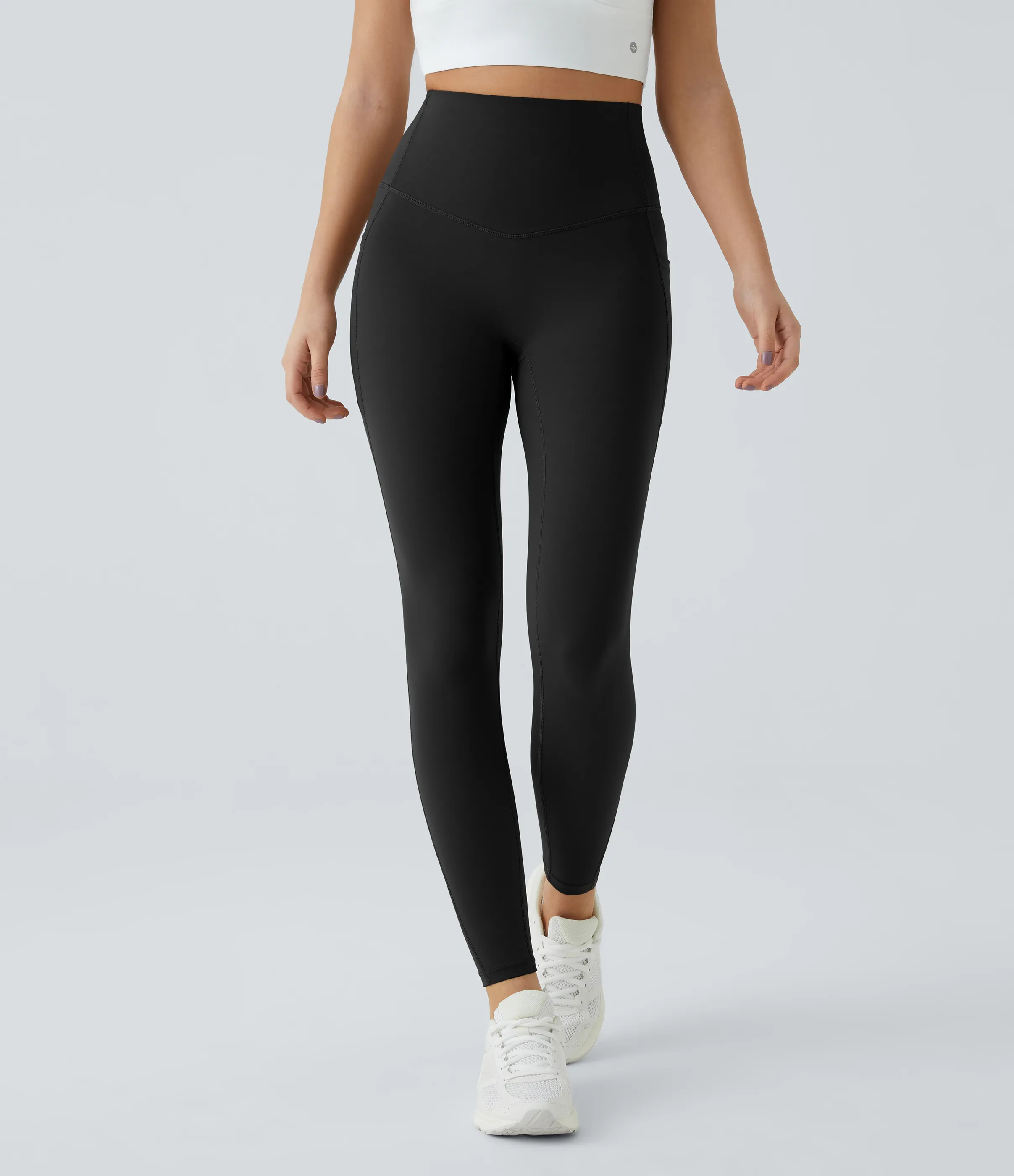 Halara Leggings SoCinched UltraSculpt entrenamiento control abdomen bolsillo lateral tiro alto - Black - M(7/8) sold by Halara product image thumbnail 3