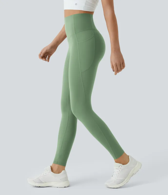 Halara Leggings SoCinched UltraSculpt entrenamiento control abdomen bolsillo lateral tiro alto - Kashmir - L(7/8) sold by Halara