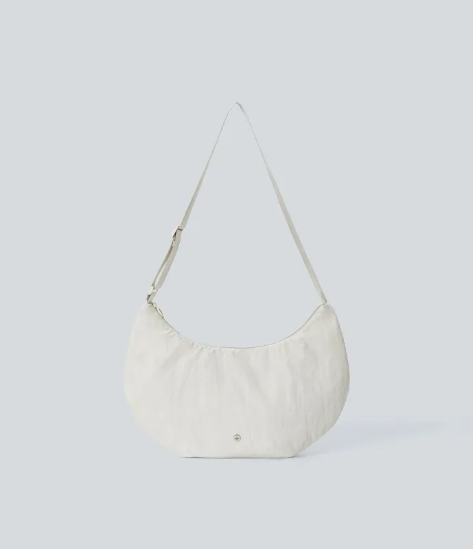 Halara Bolso de hombro casual con cremallera y correa ajustable - Light Gray - One Size sold by Halara