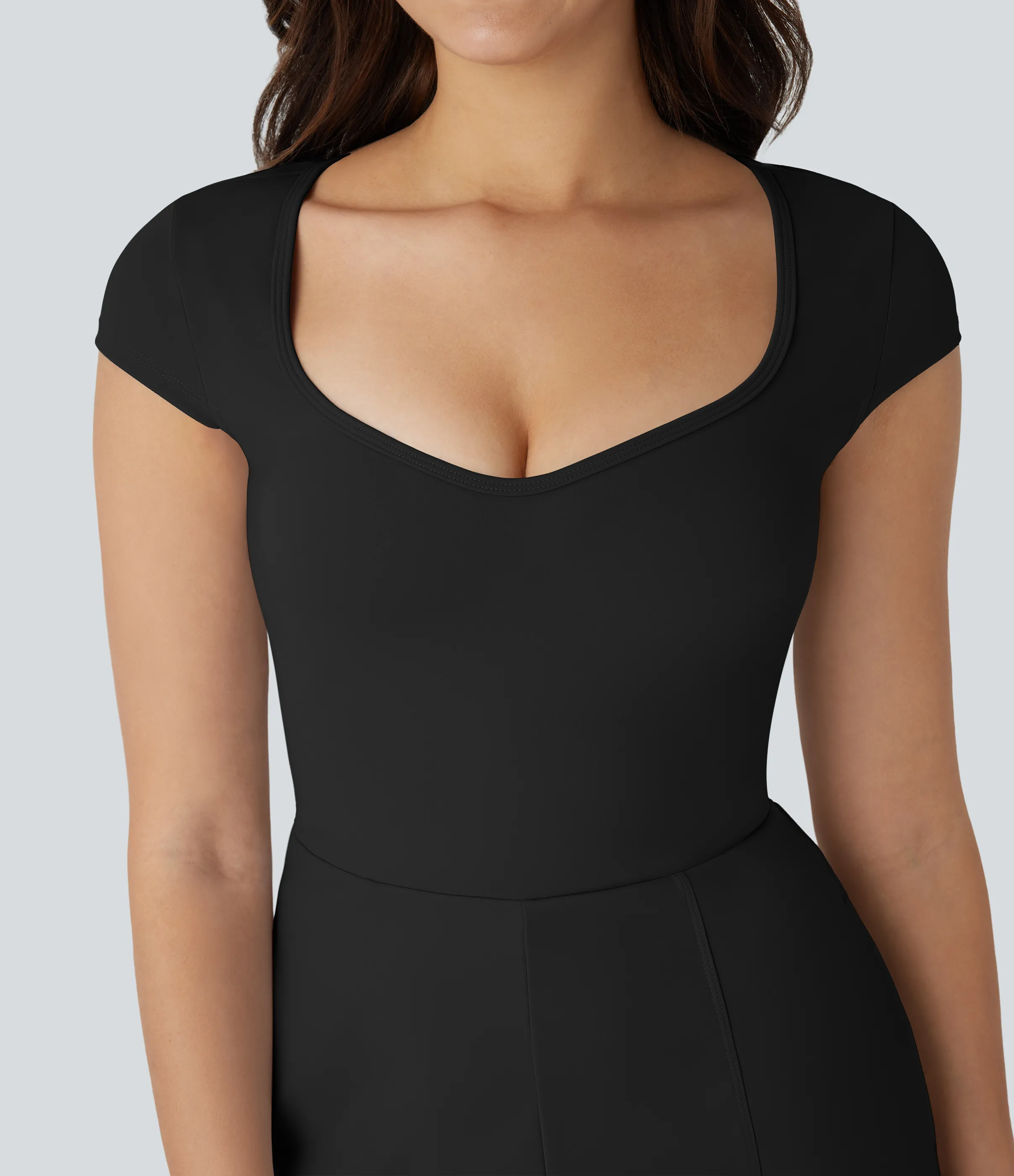 Halara Mono Softlyzero™ Airy yoga cuello U manga corta bolsillo lateral tacto fresco - Easy Peezy - Black - L sold by Halara product image thumbnail 5