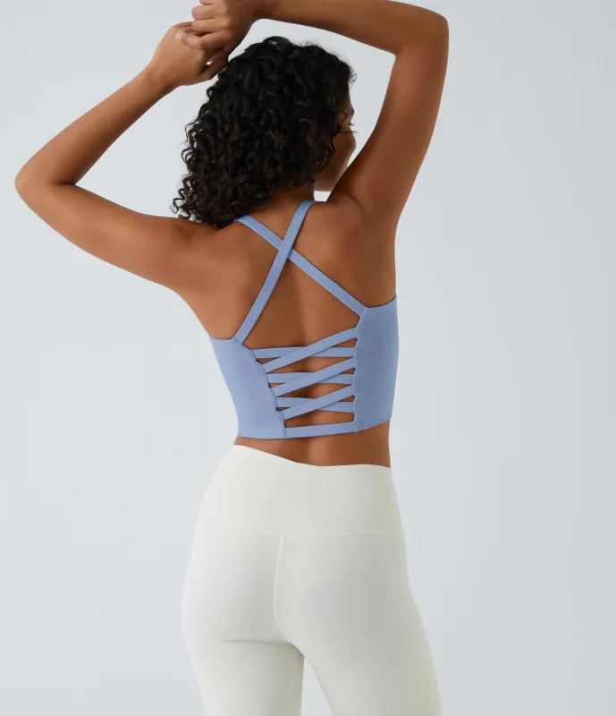 Halara Top corto de yoga en copas D-F - Serenity - L sold by Halara