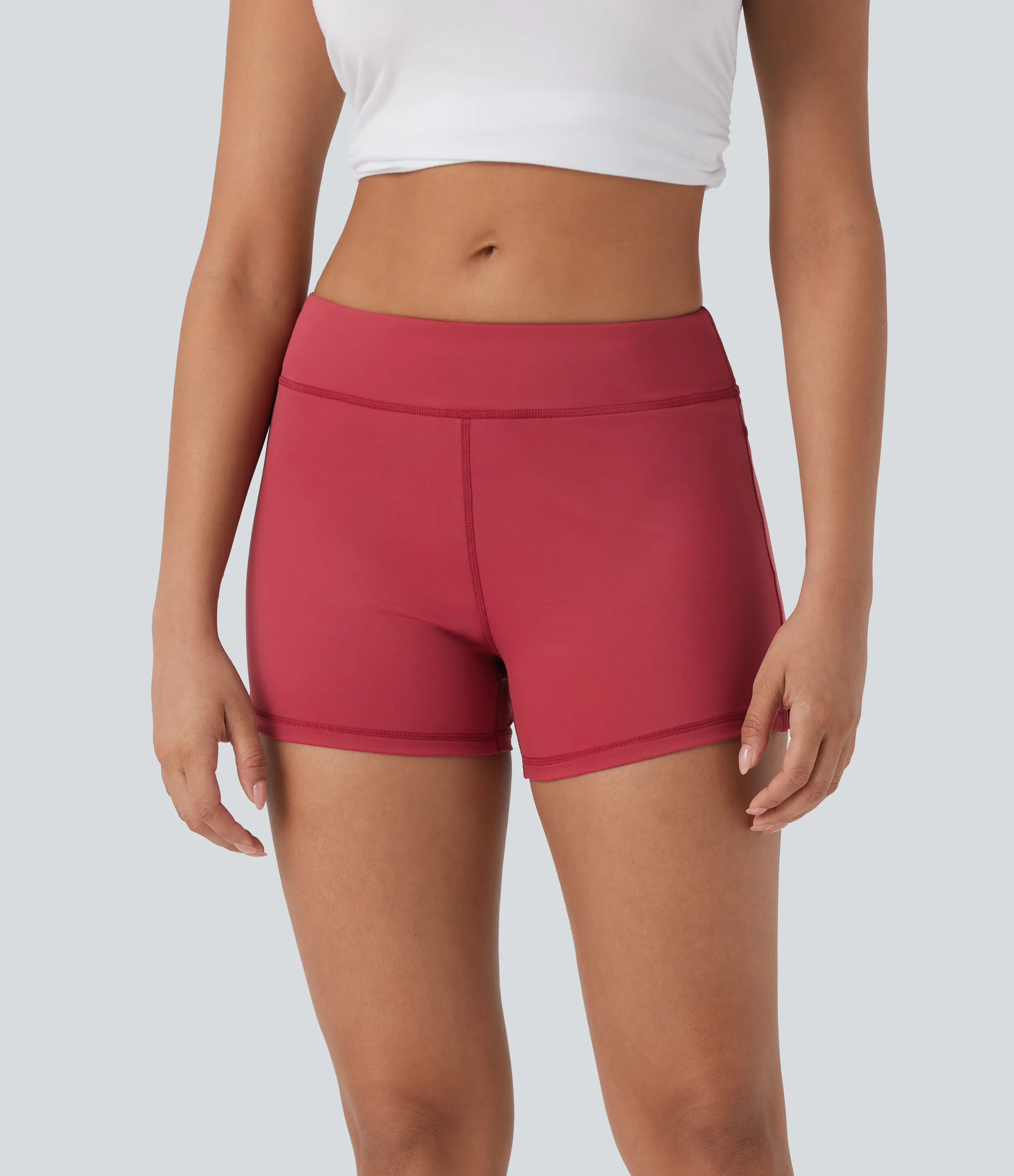 Halara Shorts bikers de yoga de tiro bajo de 7.5cm con bolsillos - Chrysanthemum - L sold by Halara product image thumbnail 3