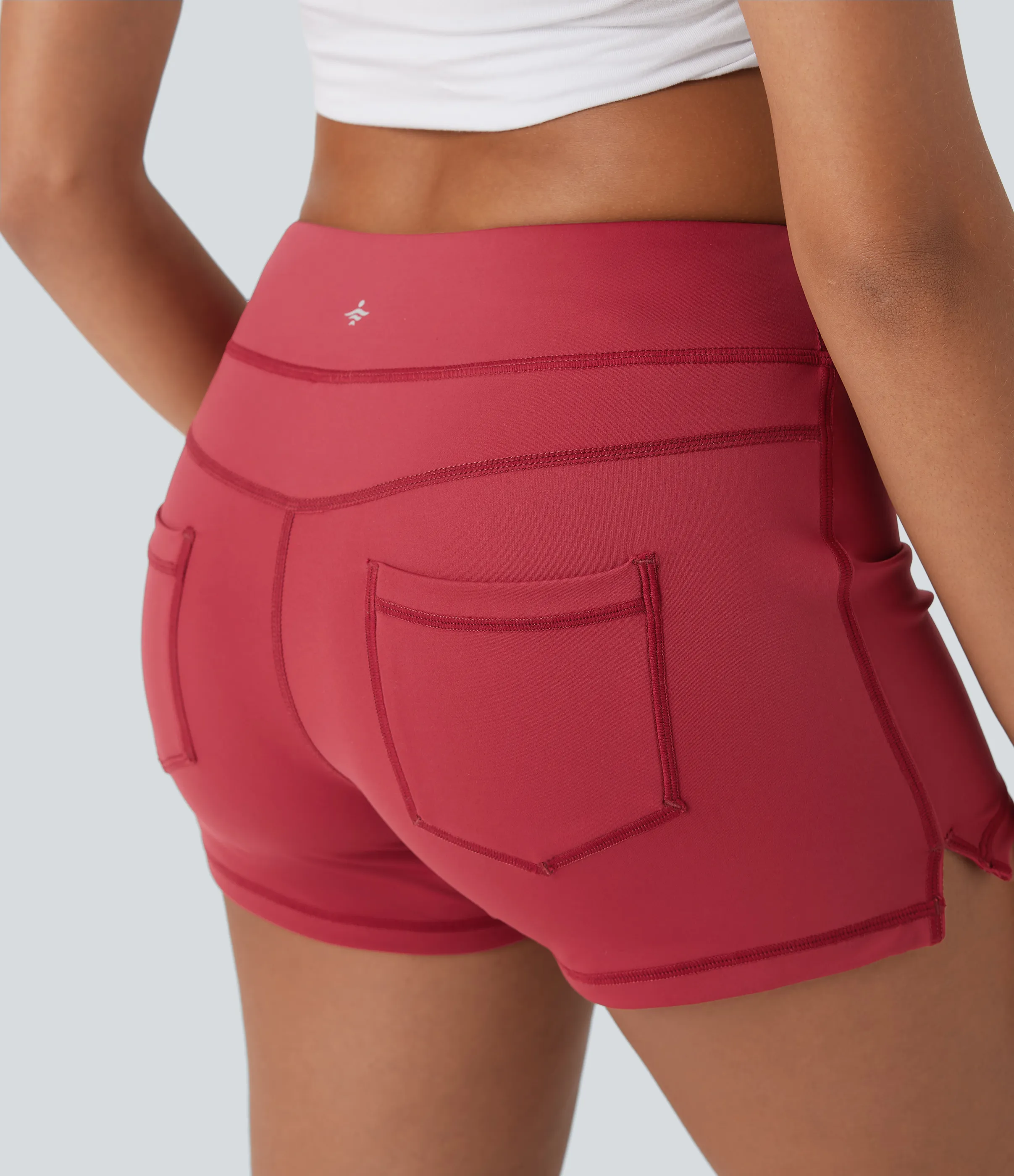 Halara Shorts bikers de yoga de tiro bajo de 7.5cm con bolsillos - Chrysanthemum - L sold by Halara product image thumbnail 5