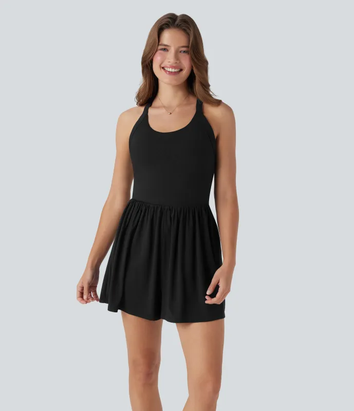 Halara Jumpsuit 2 en 1 con bolsillos y almohadillas - Edición Easy Peezy - Black - XS sold by Halara