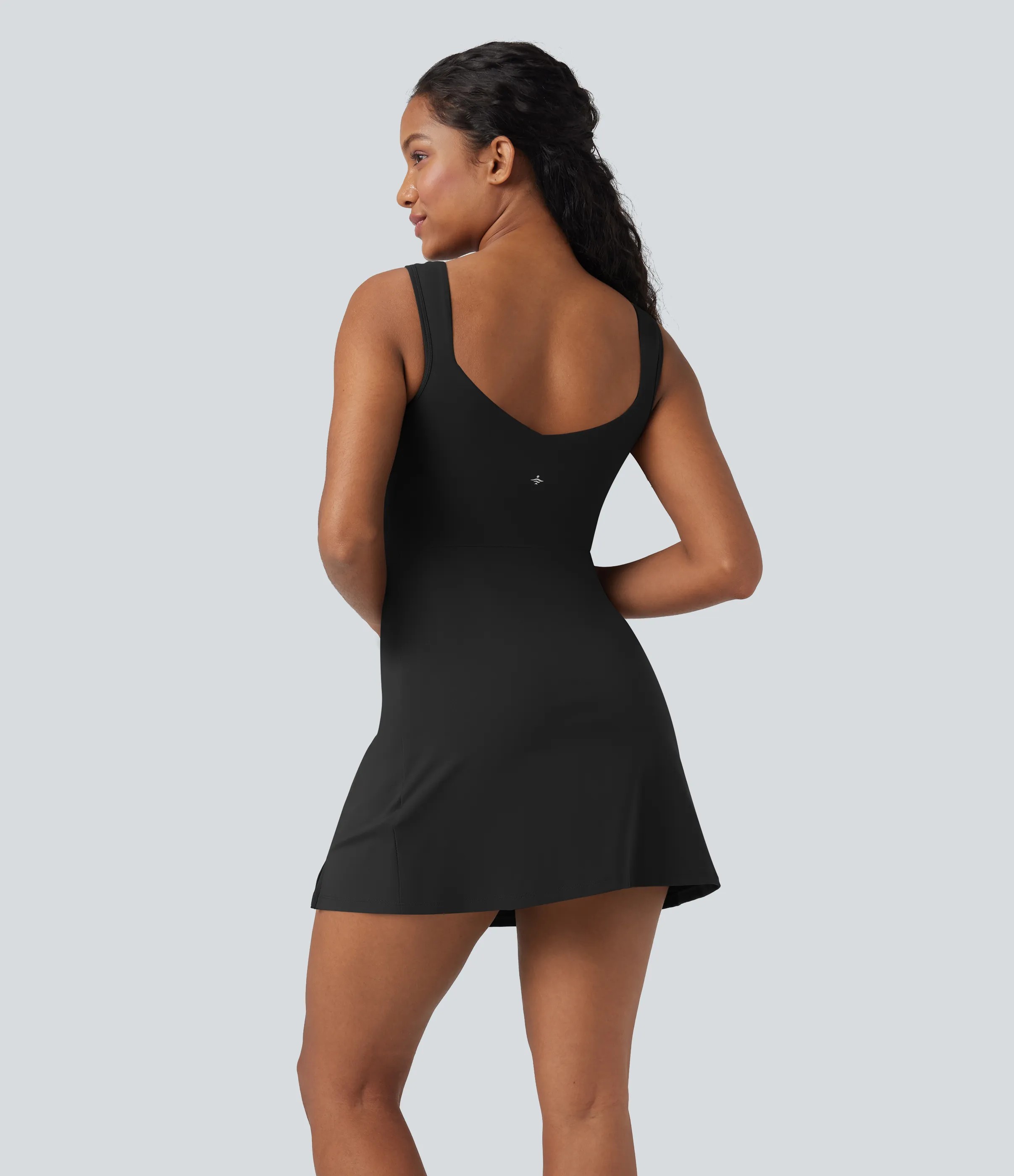 Halara Vestido mini deportivo SoftlyZero™ Airy de 2 piezas con control de abdomen y tacto frío con bolsillo - Black - L sold by Halara product image thumbnail 3