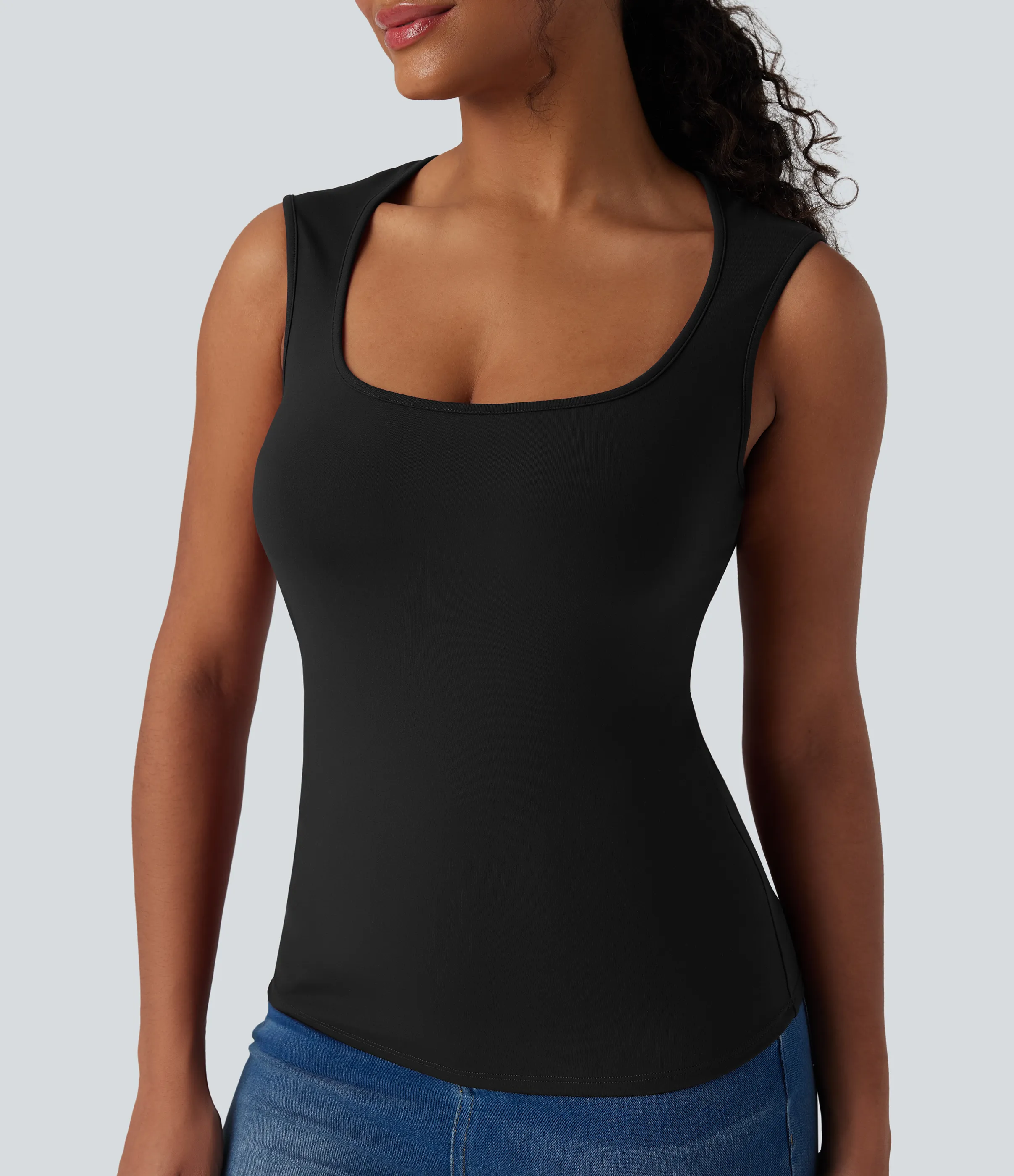 Halara Top casual sin mangas con cuello redondo - Black - XL sold by Halara product image thumbnail 5
