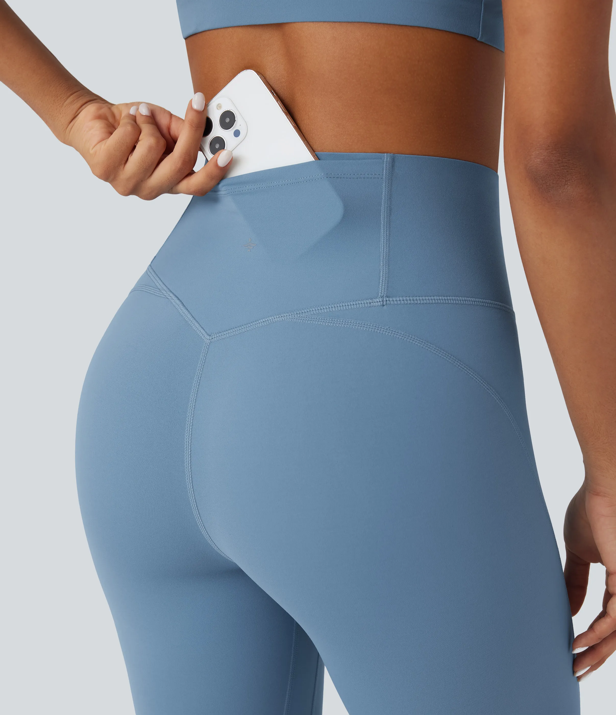 Halara Leggings de entrenamiento Halara UltraSculpt™ moldeadores con control de abdomen y tiro alto con bolsillo - Whale Blue - M(7/8) sold by Halara product image thumbnail 5