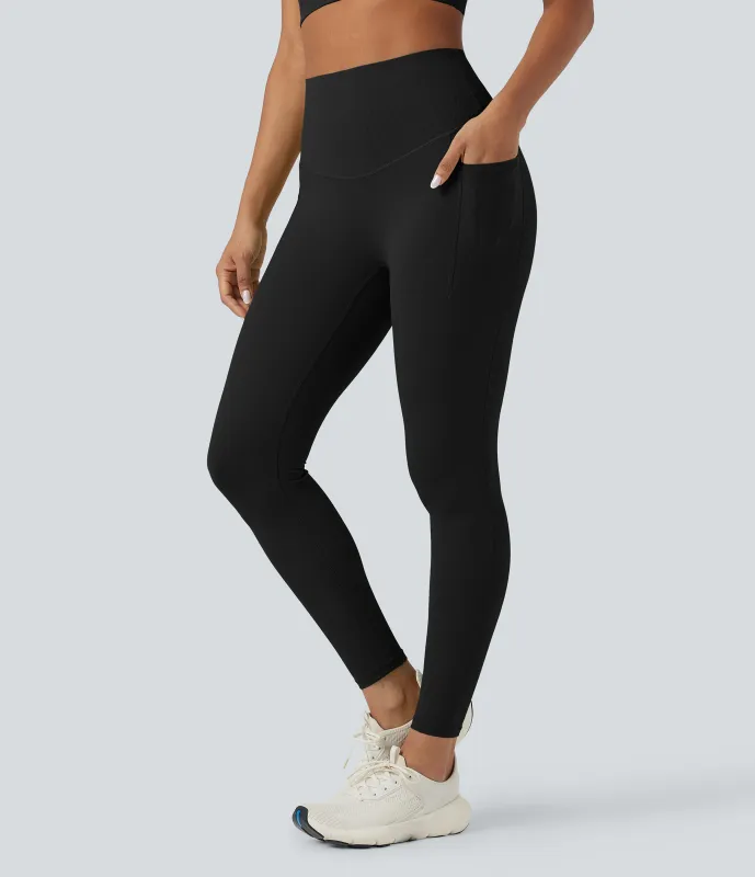 Halara Leggings de yoga Halara UltraSculpt™ moldeadores de tiro alto con control de abdomen en largo 7/8 y bolsillos - Black - XL(7/8) sold by Halara
