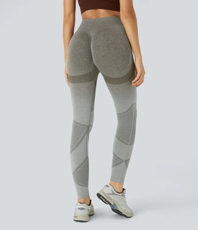 Halara Leggings degradados FLOW sin costuras con tiro alto - Brown Green Gradient - S sold by Halara