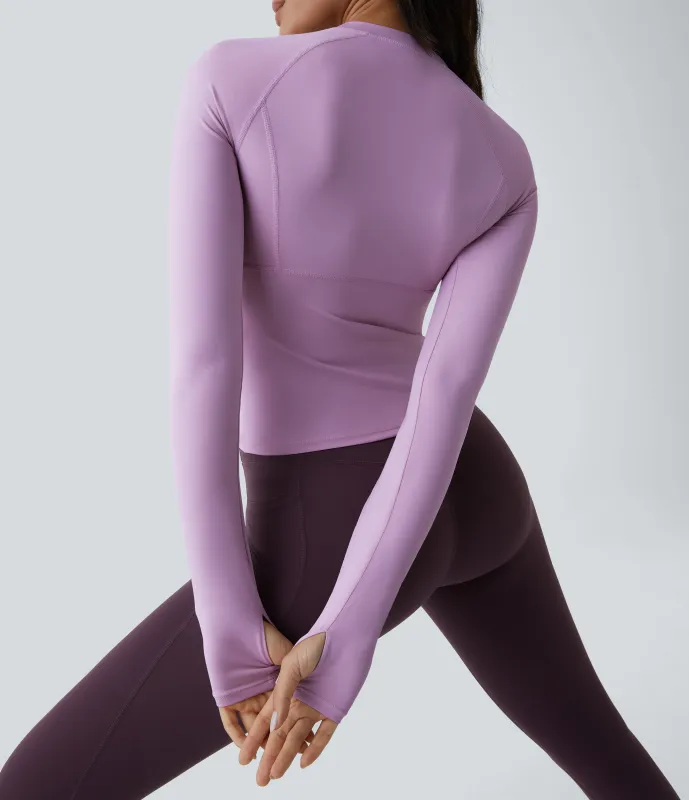 Halara Top deportivo yoga abertura pulgar - Plum Pink Purple - XL(Long) sold by Halara
