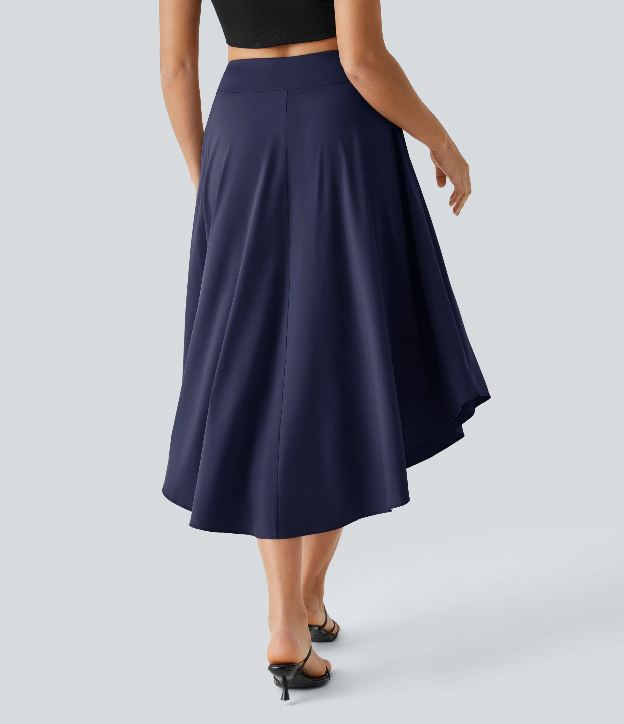 Halara Falda casual midi fluida Breezeful™ 2 en 1 con abertura lateral y tiro alto de secado rápido - Patriot Blue - XL(regular) sold by Halara product image thumbnail 3