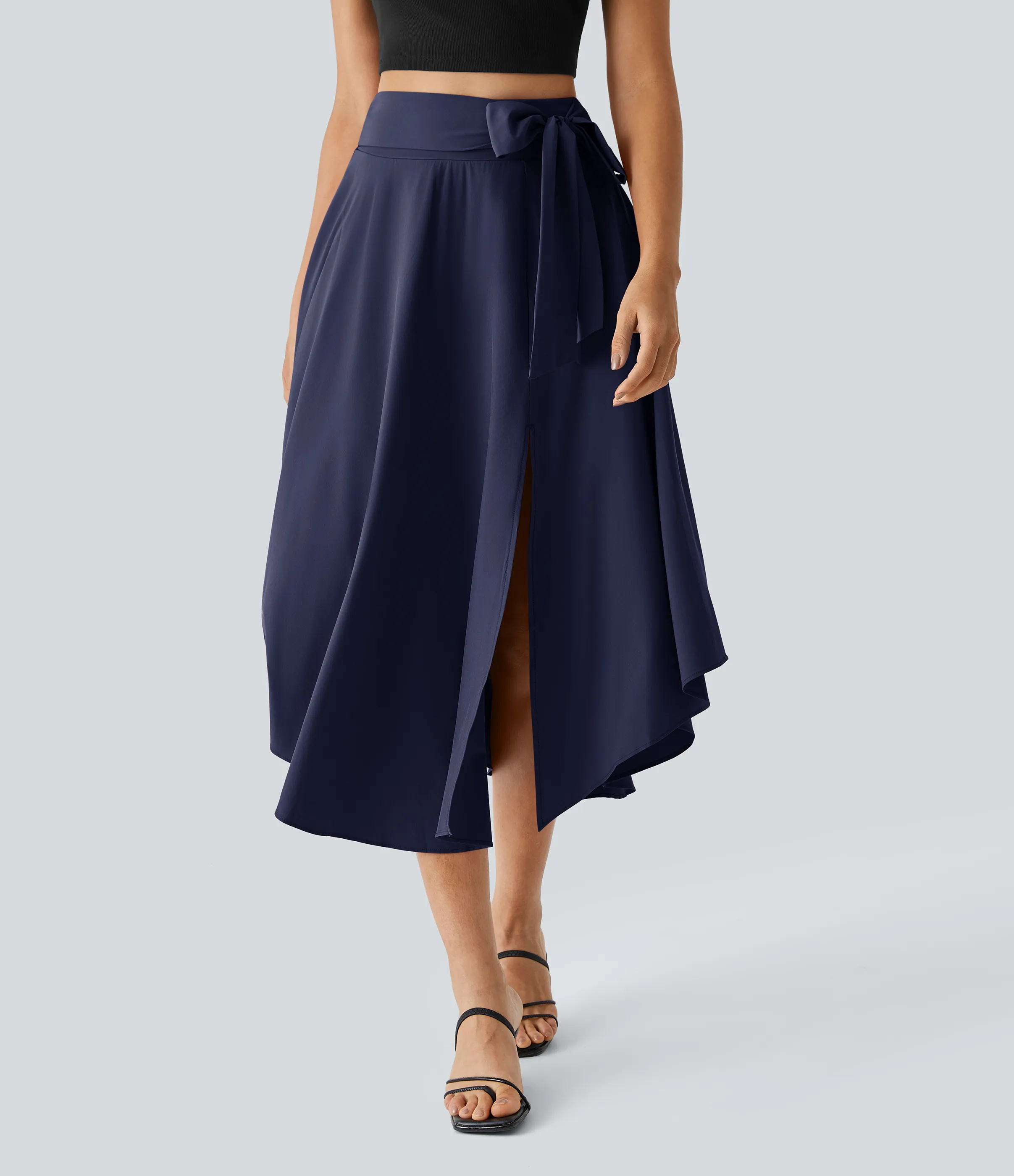 Halara Falda casual midi fluida Breezeful™ 2 en 1 con abertura lateral y tiro alto de secado rápido - Patriot Blue - XL(regular) sold by Halara product image thumbnail 5