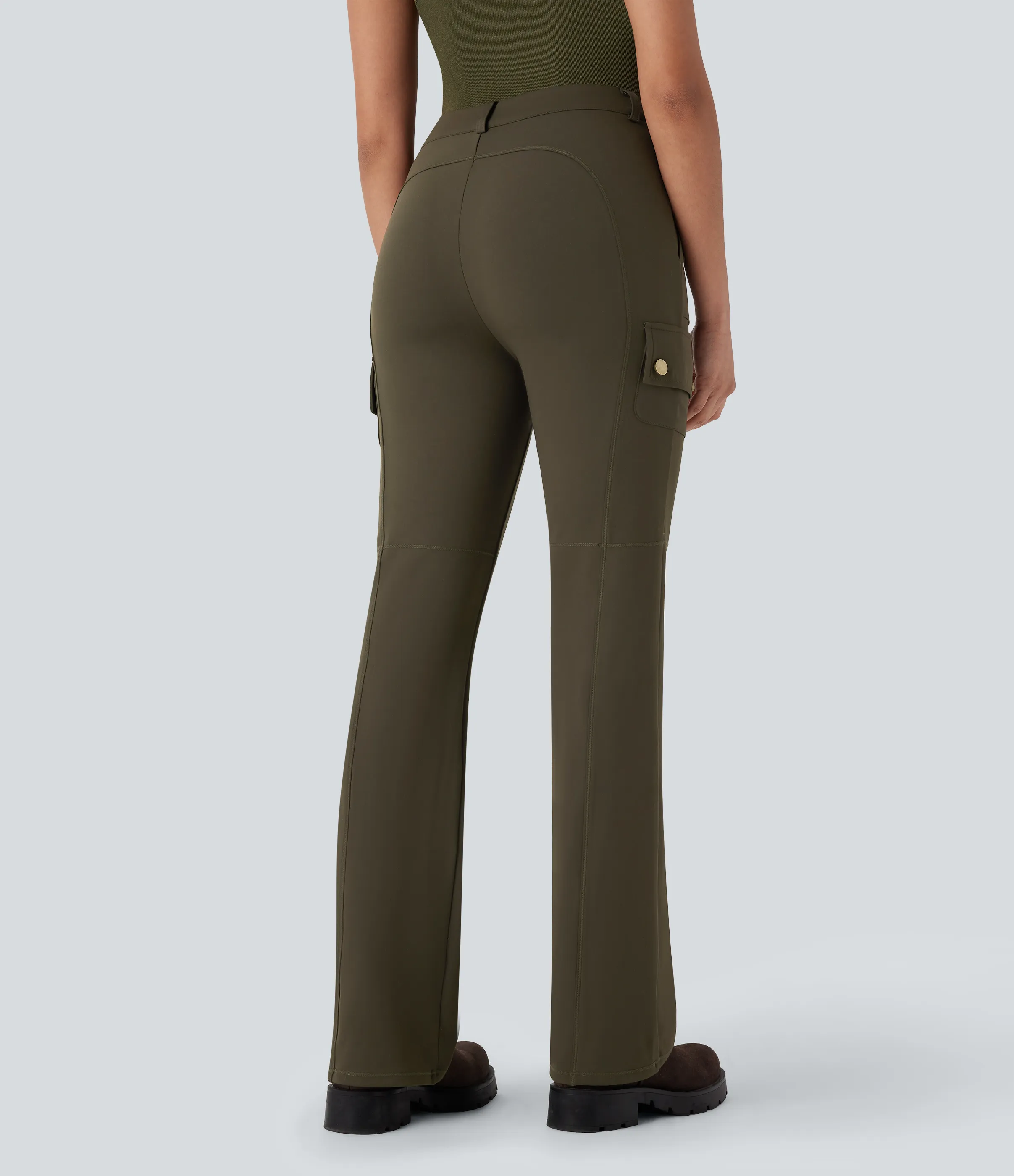 Halara Pantalón cargo bota senderismo múltiple bolsillo tiro medio - Forest Night - XS(regular) sold by Halara product image thumbnail 3