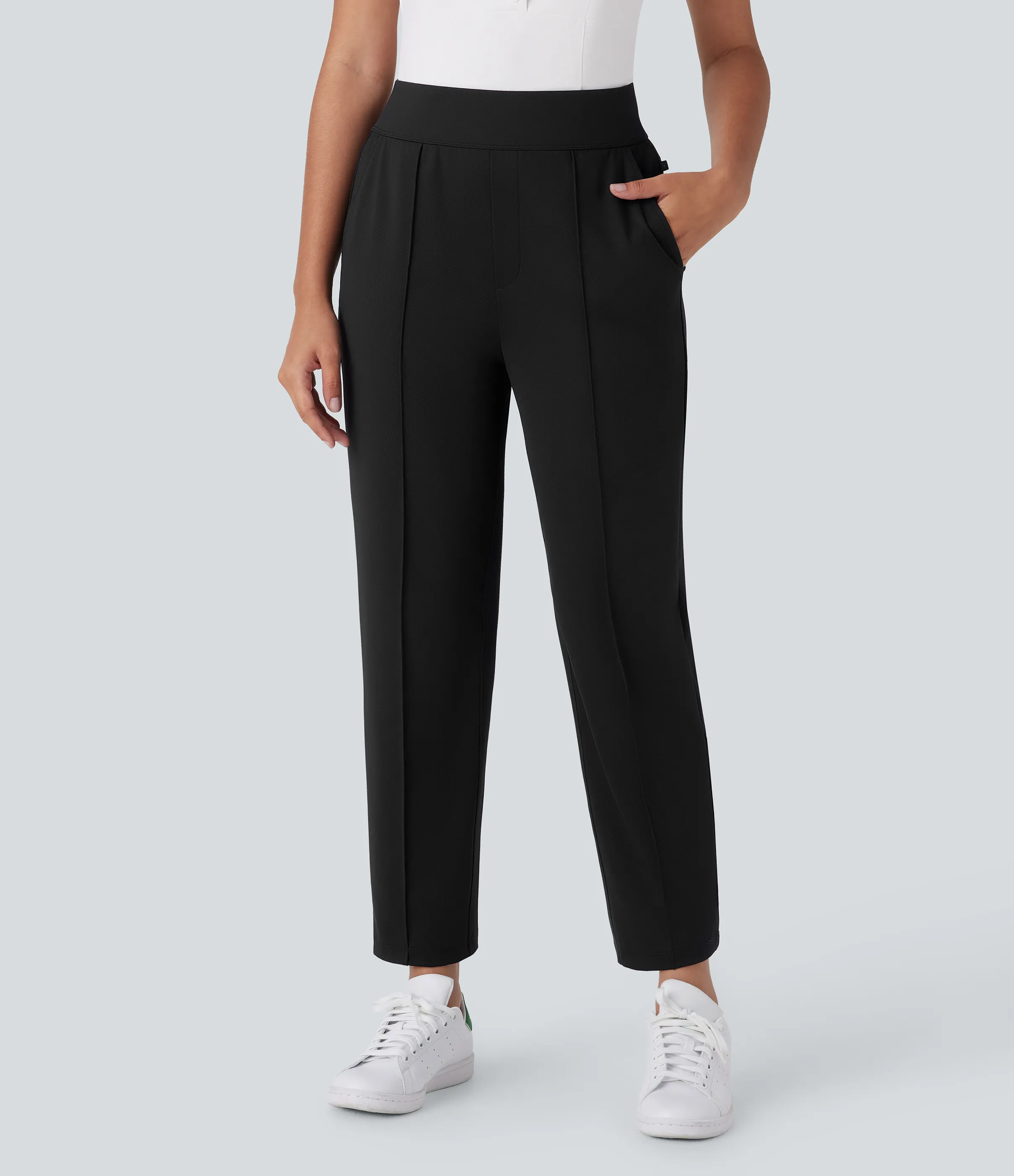 Halara Pantalón golf tiro medio alto múltiple bolsillo secado rápido - Camiseta golf - UPF 40+ - Black - XS(regular) sold by Halara product image thumbnail 4