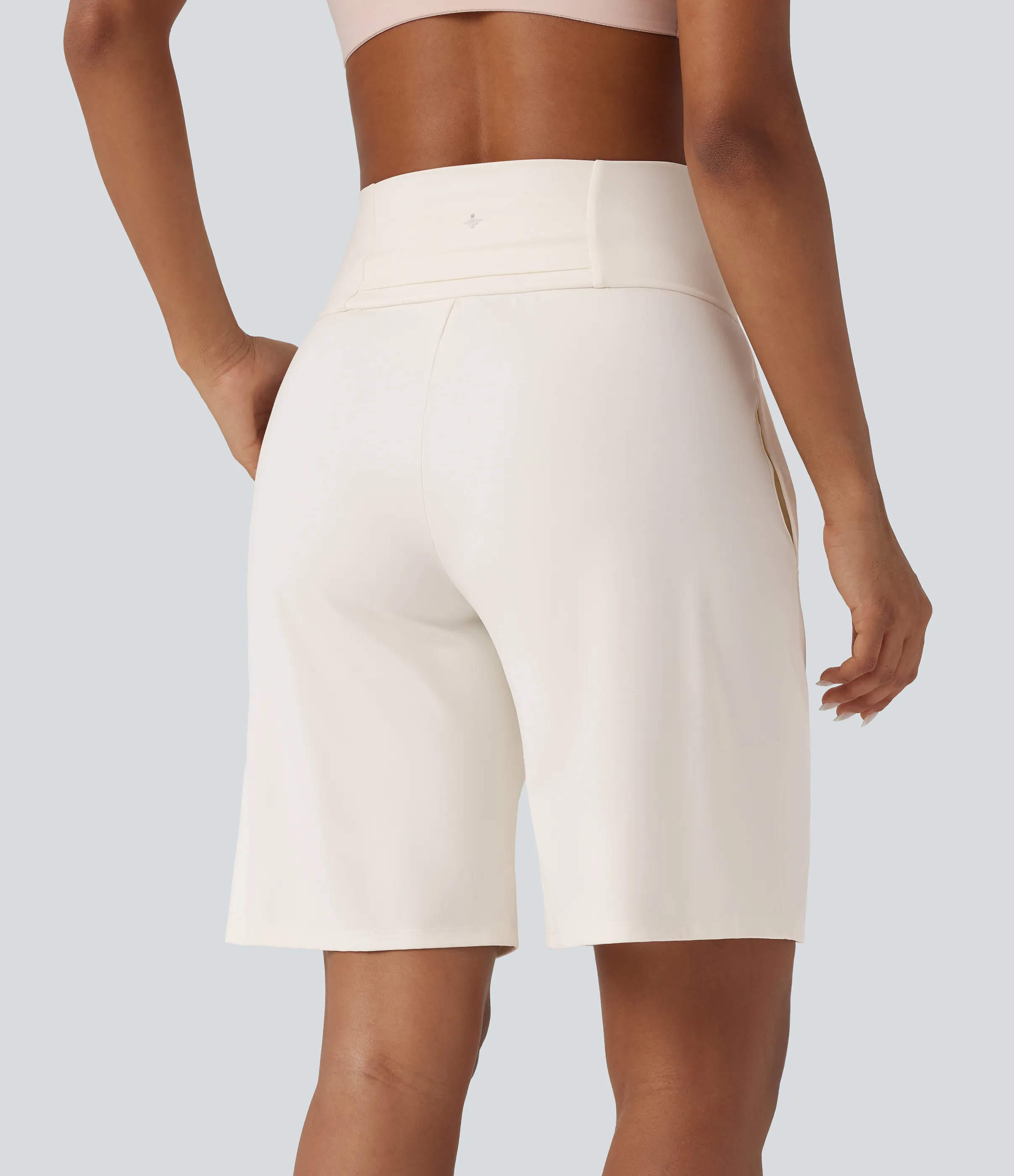Halara Bermudas Softlyzero™ Airy yoga tiro alto múltiple bolsillo tacto fresco - Egret - XL sold by Halara product image thumbnail 3