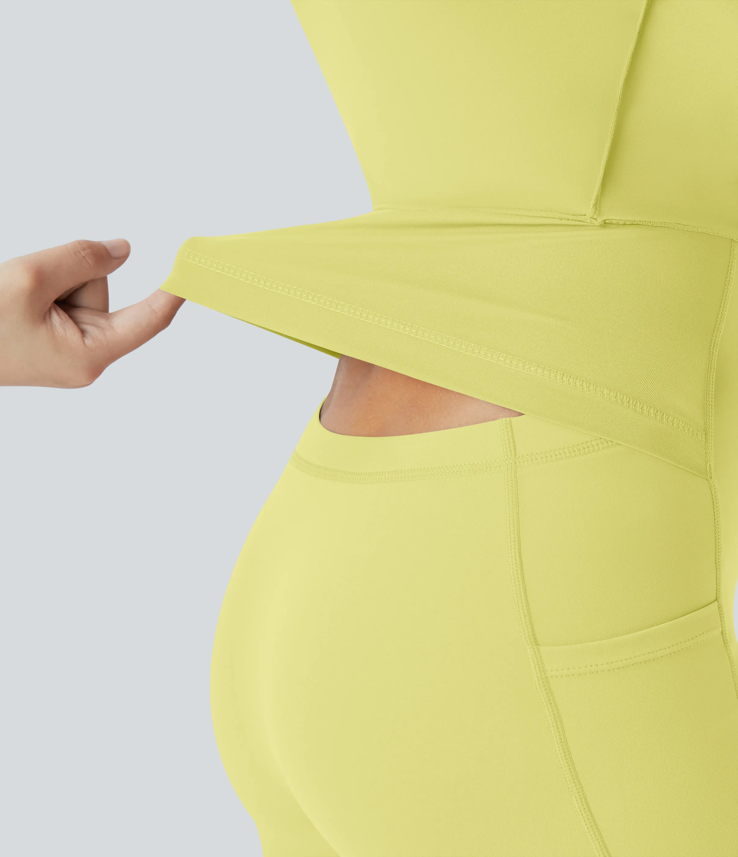 Halara Vestido Softlyzero™ Airy deportivo activo baile tacto fresco sin espalda retorcido - Edición Easy Peezy - Yellow Pear - XL sold by Halara product image thumbnail 5