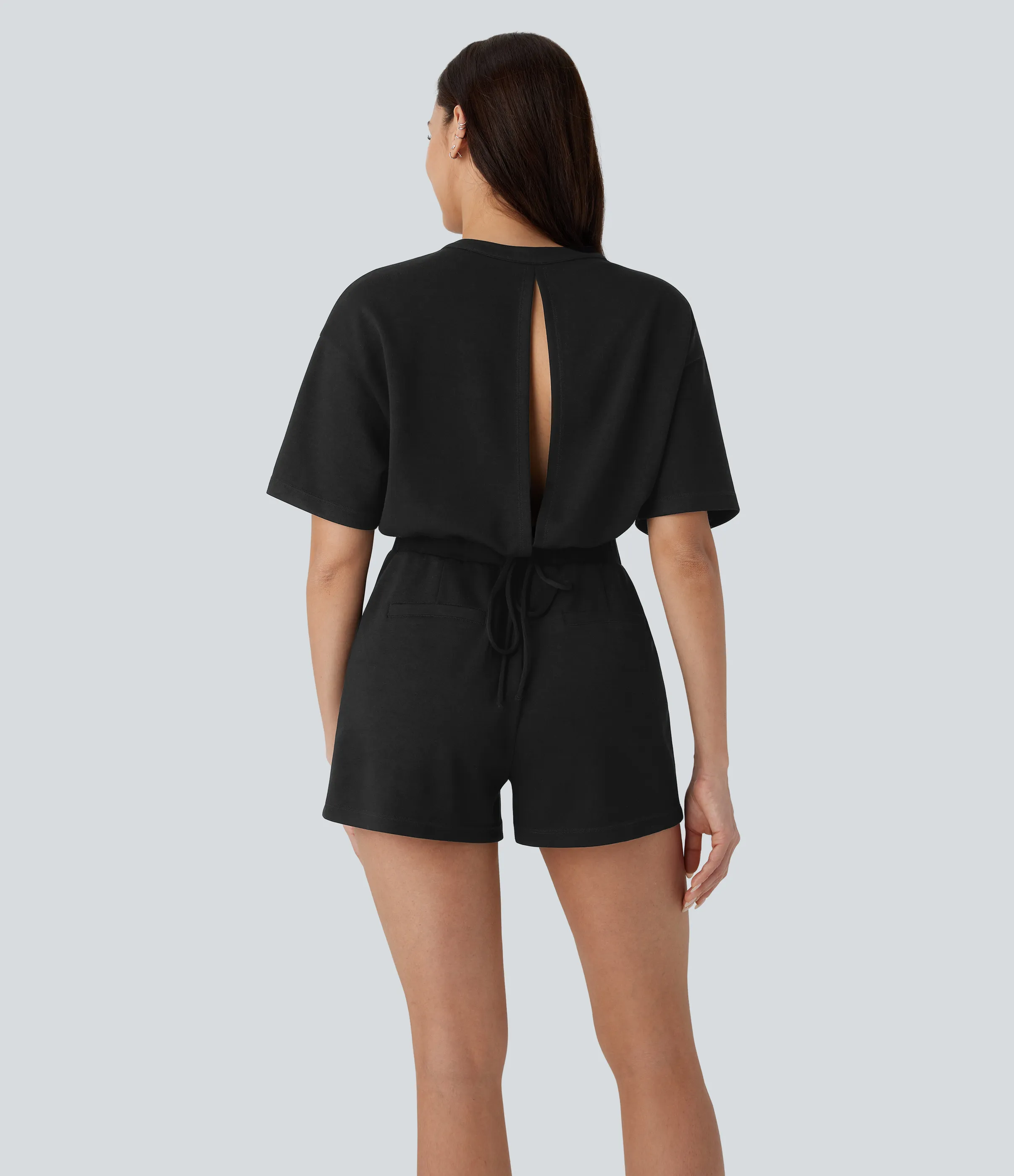 Halara Mono yoga bolsillo lateral cordón abertura cremallera - Black - L sold by Halara product image thumbnail 3