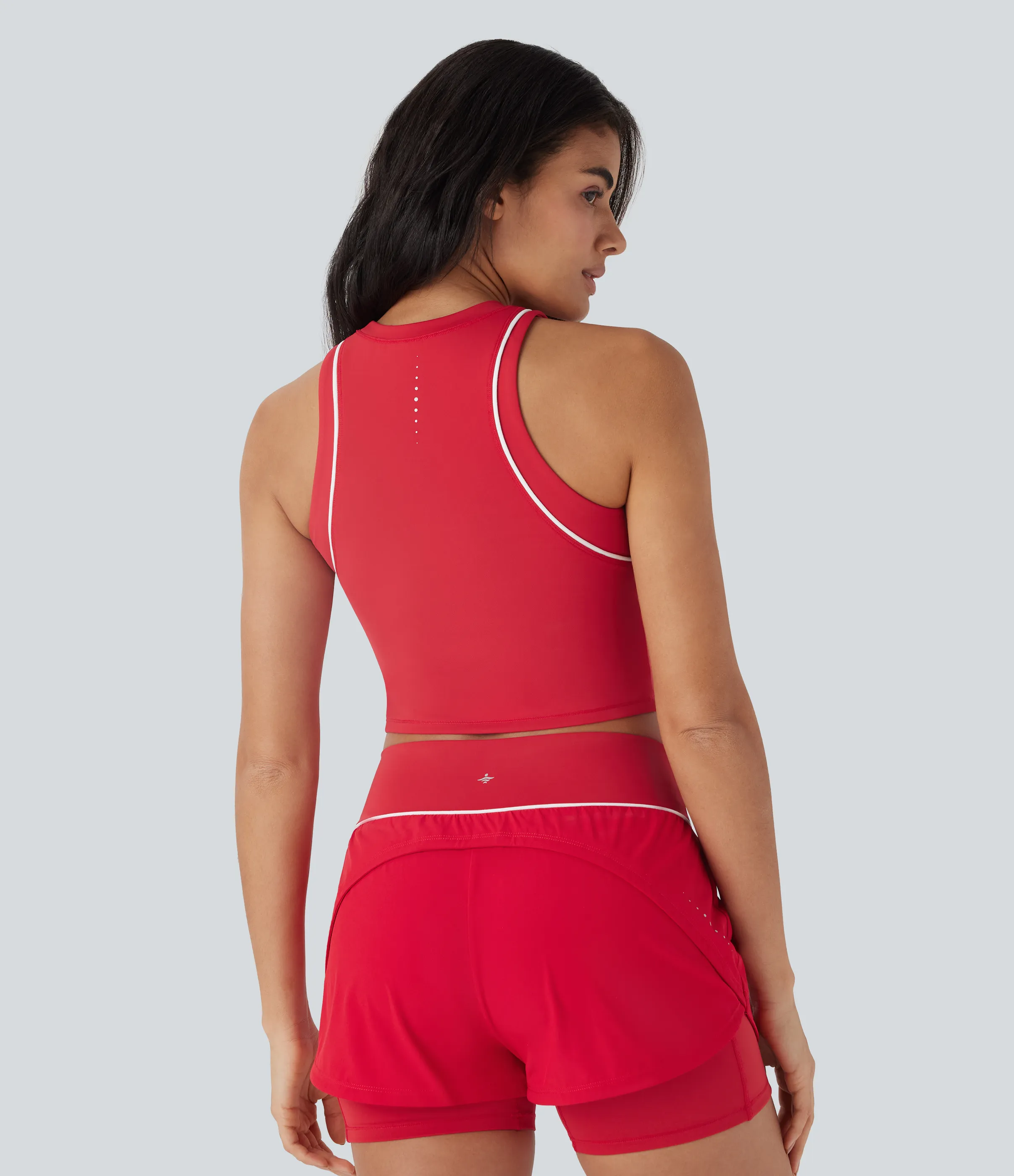 Halara Camiseta corta sin mangas SpeedWave™ reflectante de secado rápido para running - Poinsettia - L sold by Halara product image thumbnail 3