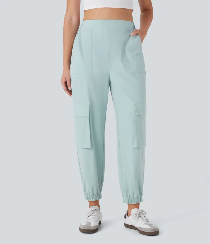Halara Joggers cargo tiro alto múltiple bolsillo - Smoke - XS(regular) sold by Halara