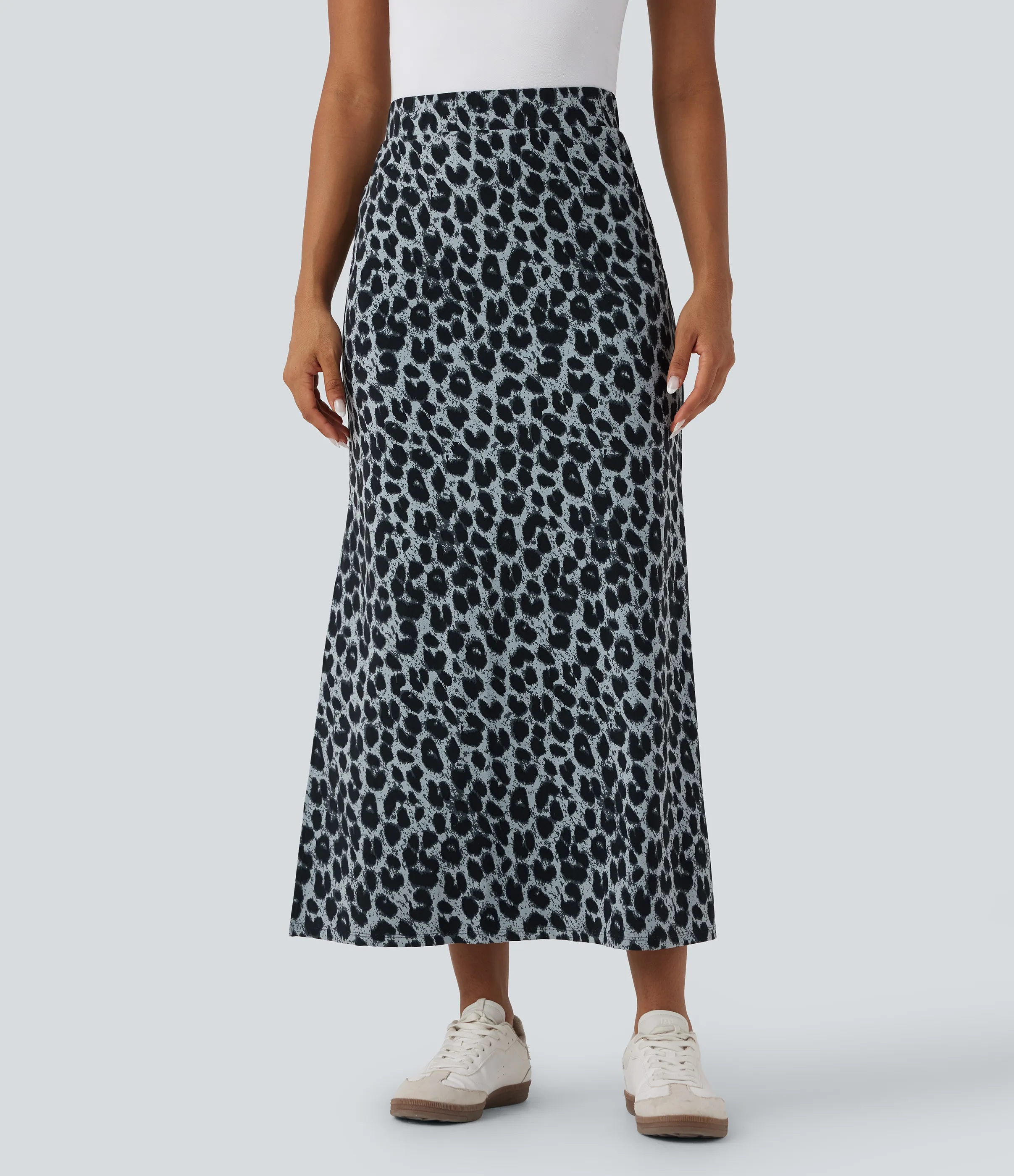 Halara Falda larga maxi UltraSculpt™ casual con abertura y tiro alto con estampado de leopardo - Moonshadow Leopard - S(regular) sold by Halara product image thumbnail 2