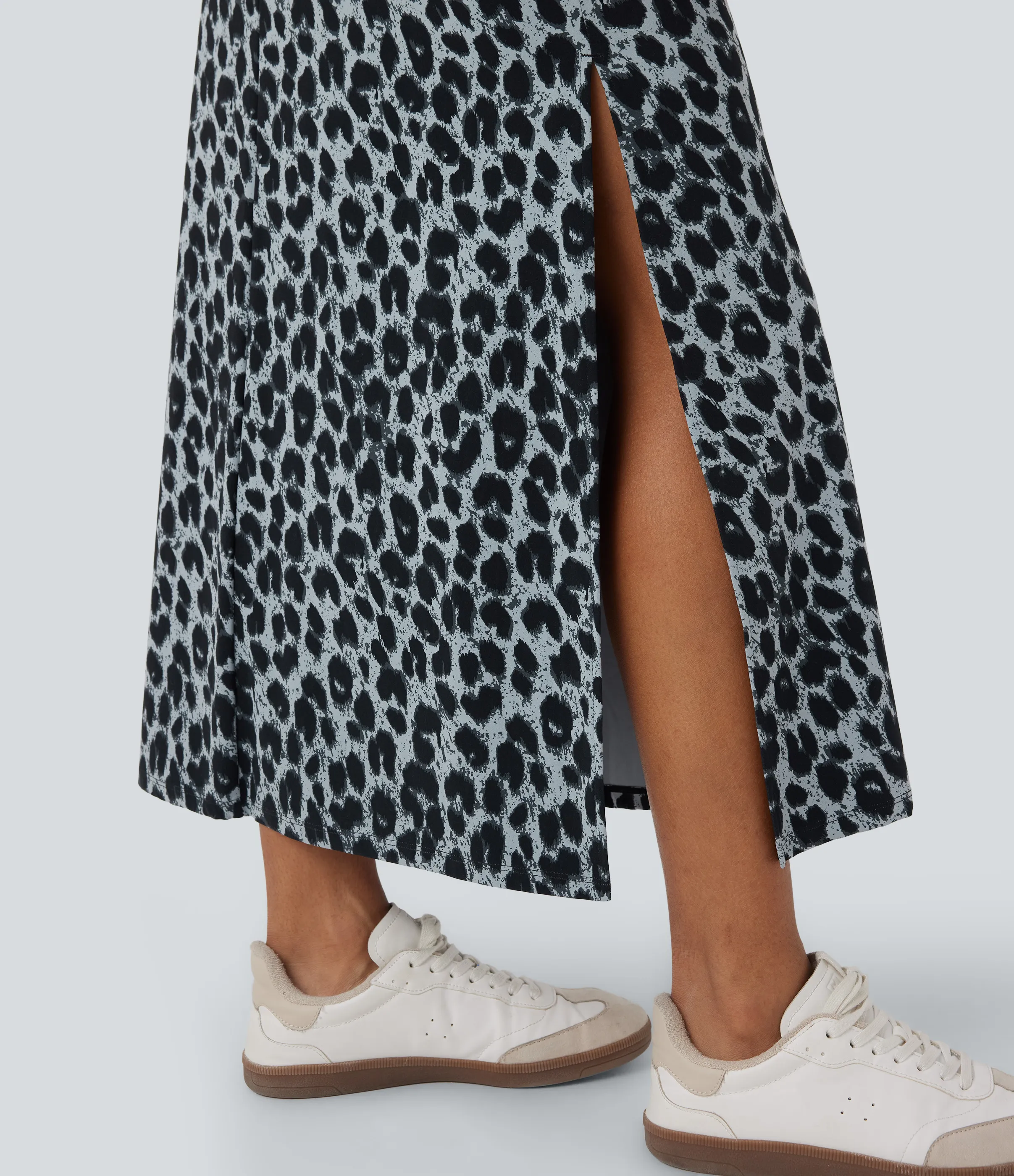 Halara Falda larga maxi UltraSculpt™ casual con abertura y tiro alto con estampado de leopardo - Moonshadow Leopard - S(regular) sold by Halara product image thumbnail 5