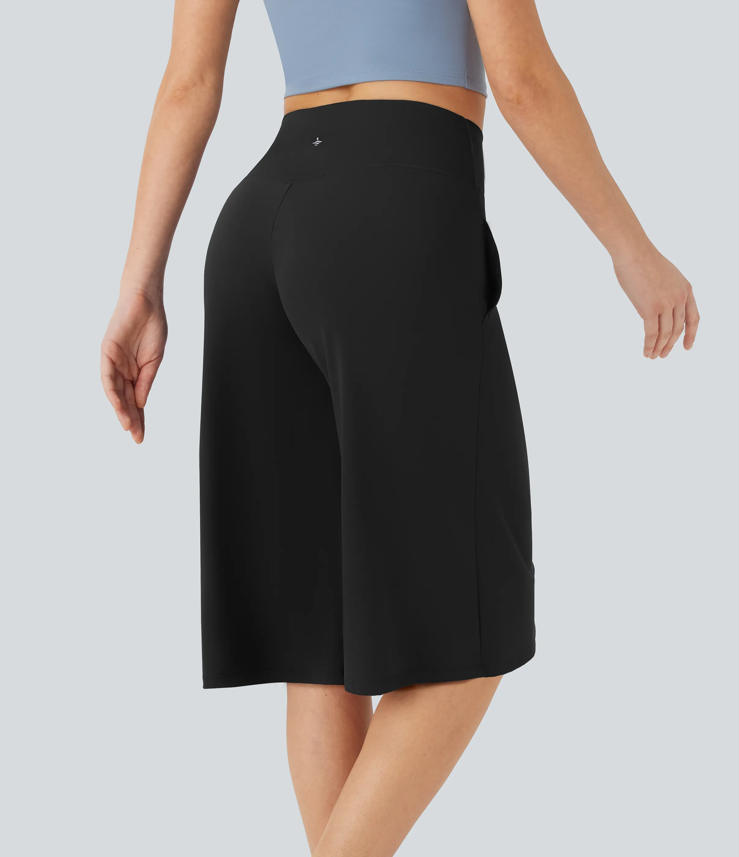 Halara Pantalones de yoga Softlyzero™ Airy de tiro alto cruzado con bolsillos en tacto frío - Black - XL sold by Halara product image thumbnail 3