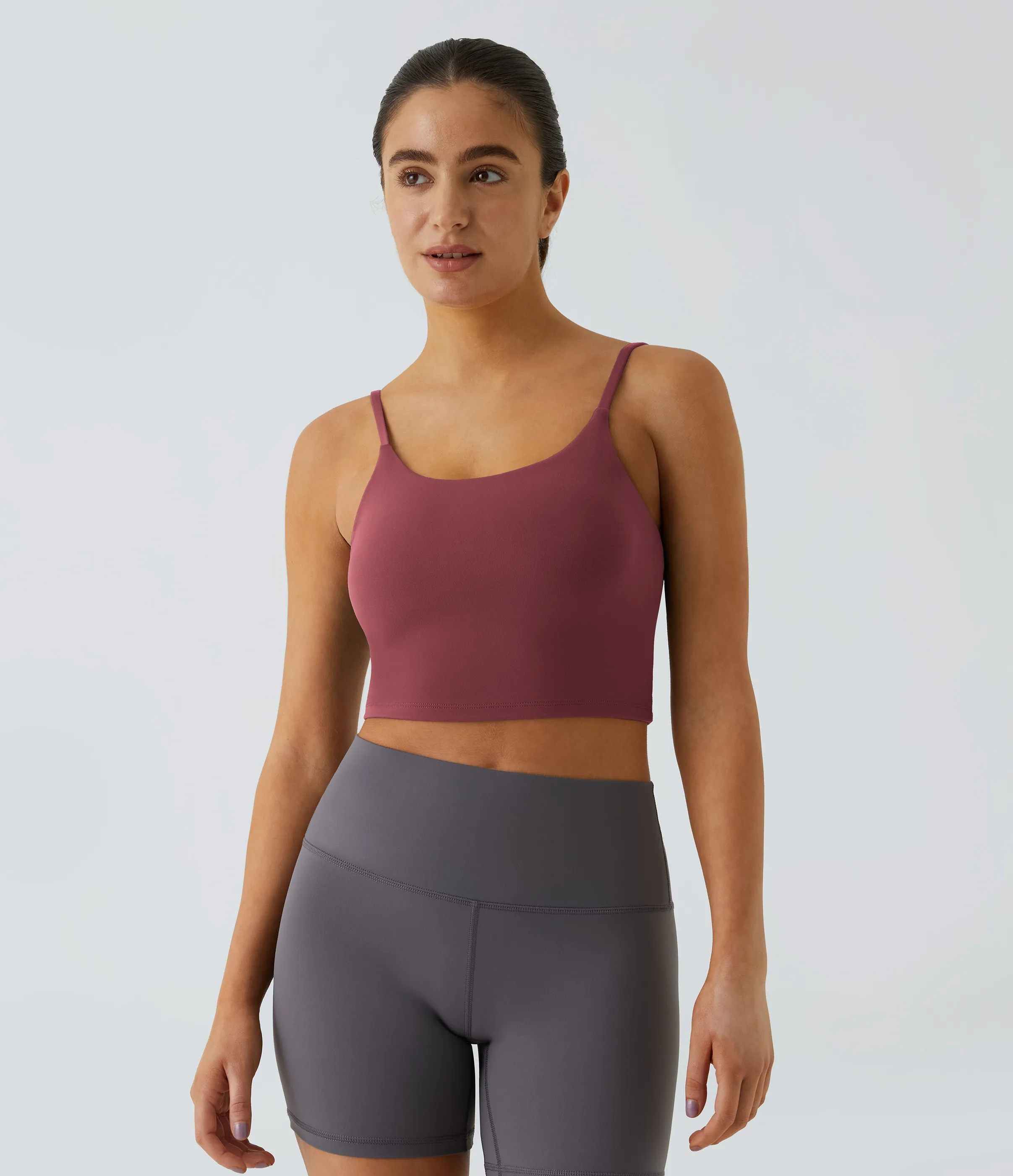 Halara Top corto sin mangas entrenamiento acolchado básico - Cordovan - M sold by Halara product image thumbnail 5