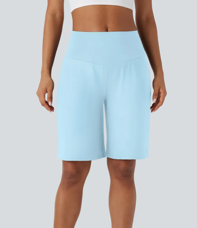 Halara Bermudas Softlyzero™ Airy yoga tiro alto múltiple bolsillo tacto fresco - Spun Sugar - L sold by Halara