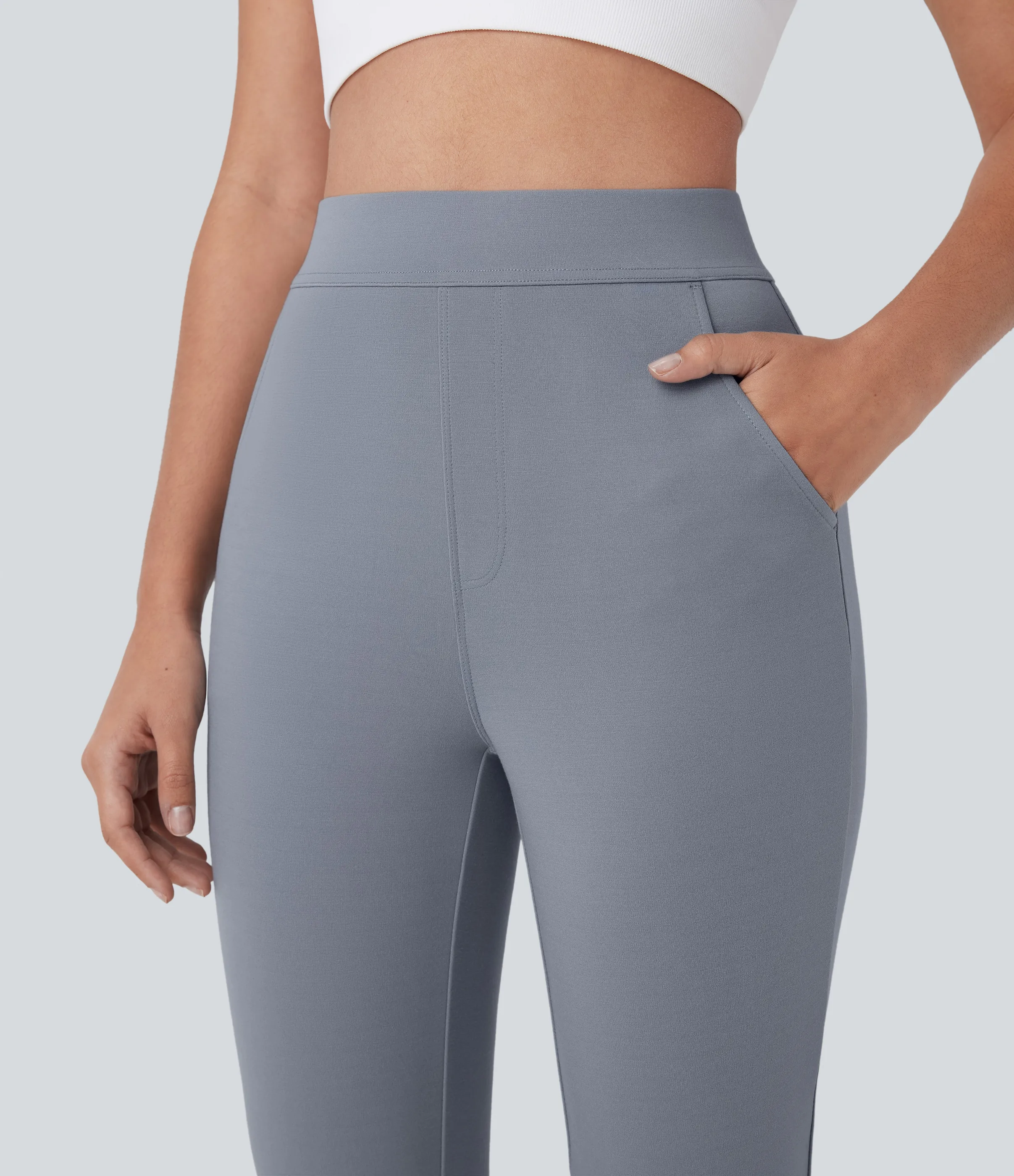 Halara Pantalón ajustado bolsillo lateral tiro alto - Tradewinds - M(regular) sold by Halara product image thumbnail 5