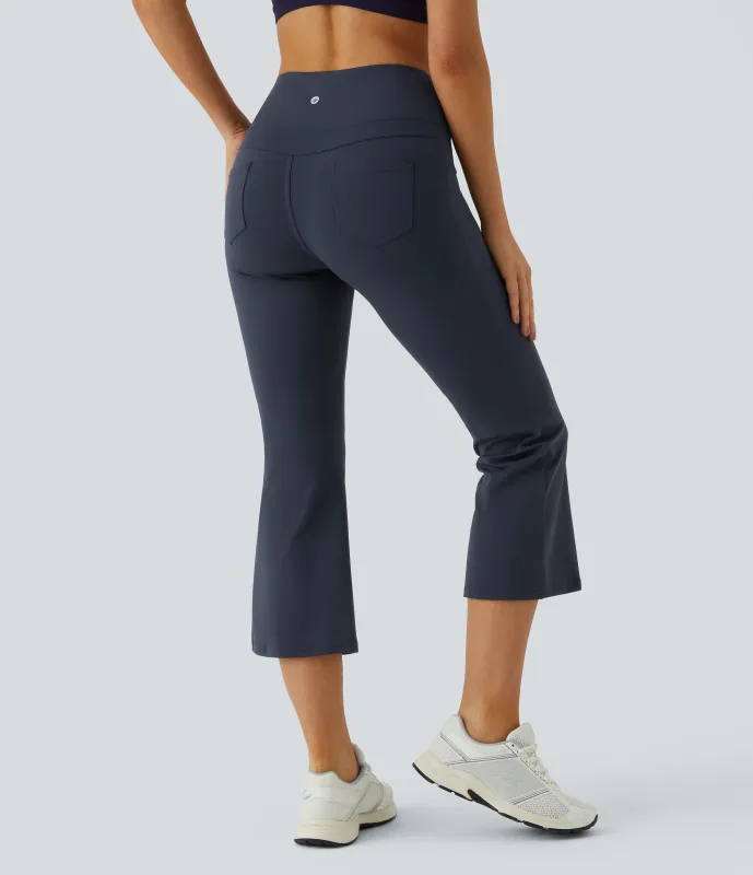 Halara Leggings yoga capri acampanado bolsillo trasero tiro alto - Midnight Blue - S(regular) sold by Halara