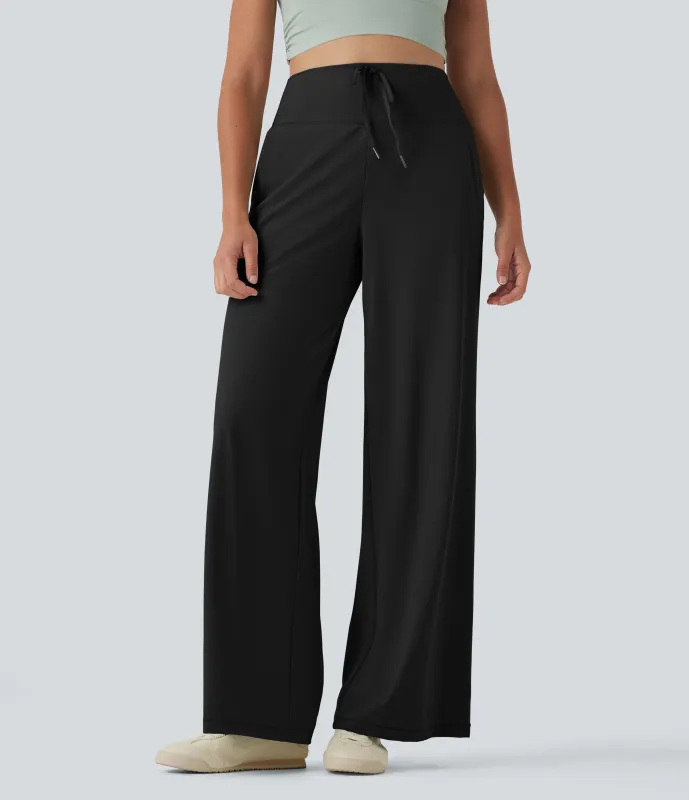 Halara Pantalones de yoga Halara UltraSculpt™ de tiro alto con cordón y bolsillos - Black - M(regular) sold by Halara