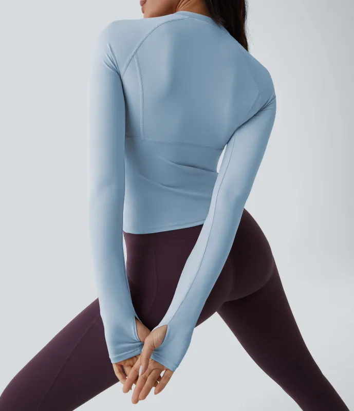 Halara Top deportivo yoga abertura pulgar - Cool Ice Blue - XS(Long) made by Halara