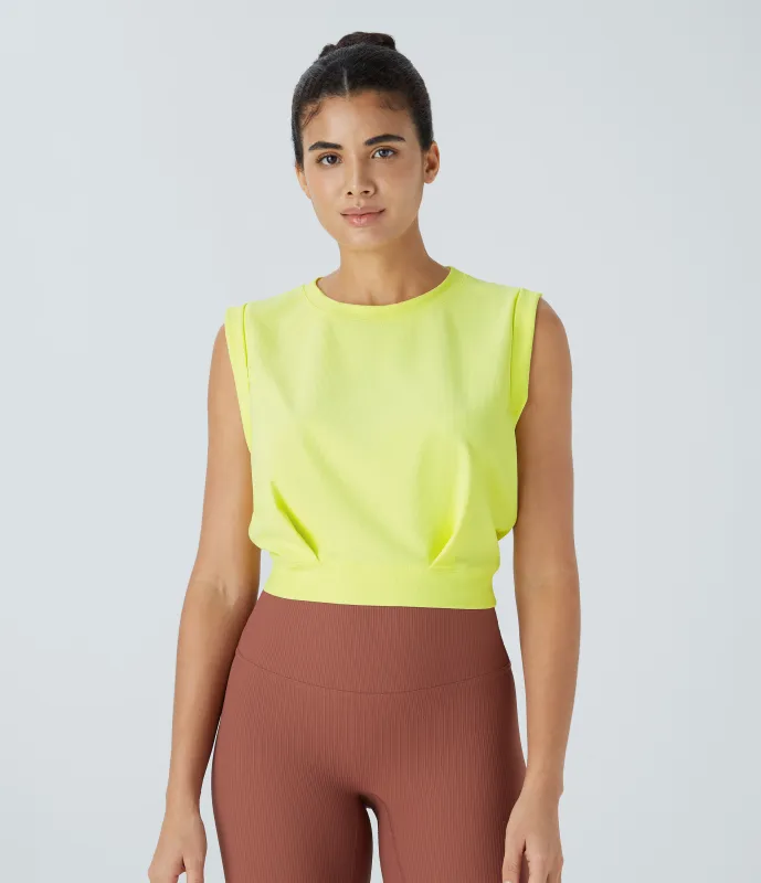 Halara Camiseta Patitoff™ Flow sin mangas yoga cuello redondo resistente pelo mascota sin mangas - New leaf Green - XL sold by Halara