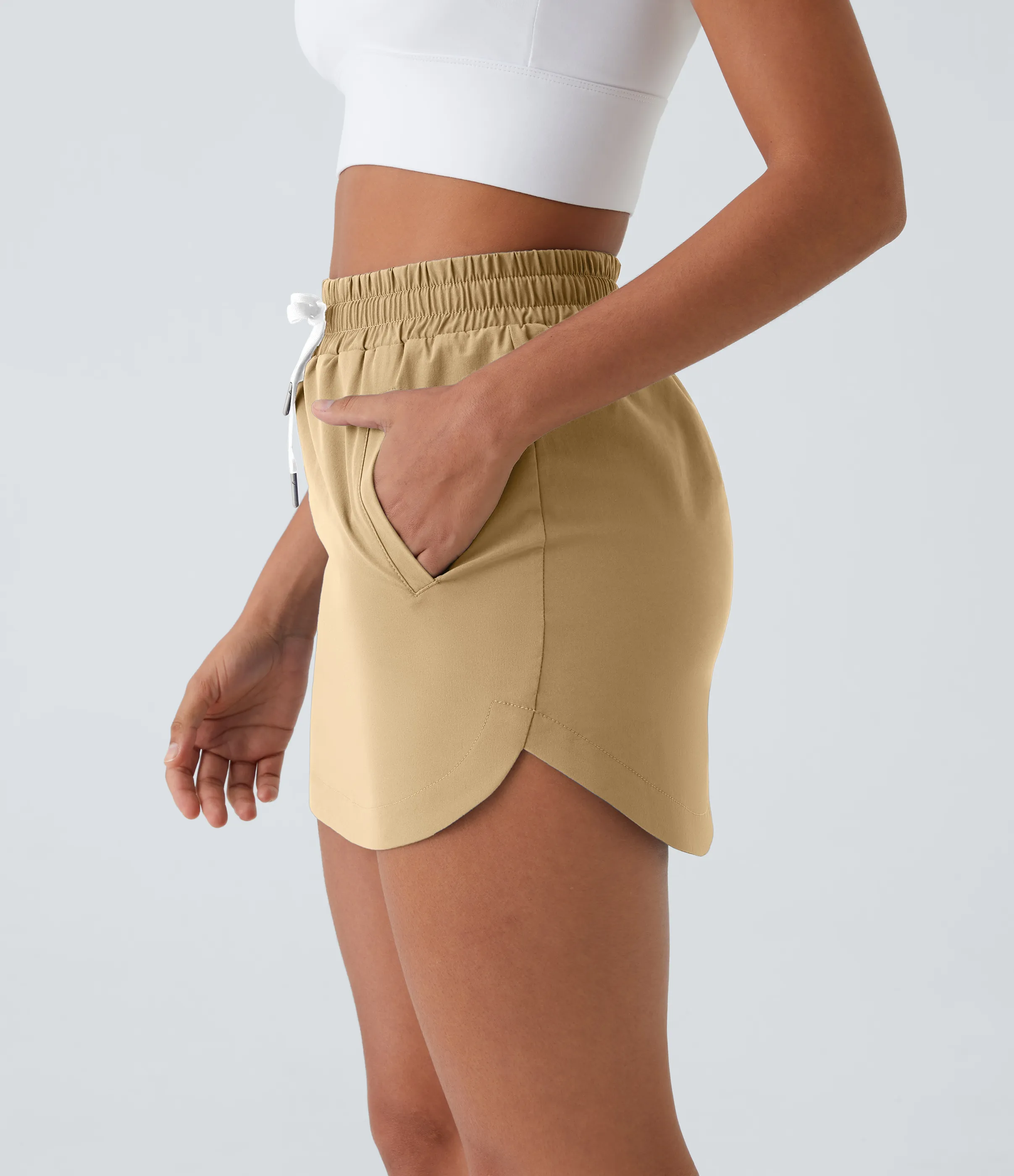 Halara Minifalda golf 2 en 1 dobladillo redondeado bolsillo lateral cordón tiro alto - Boulder - M sold by Halara product image thumbnail 4
