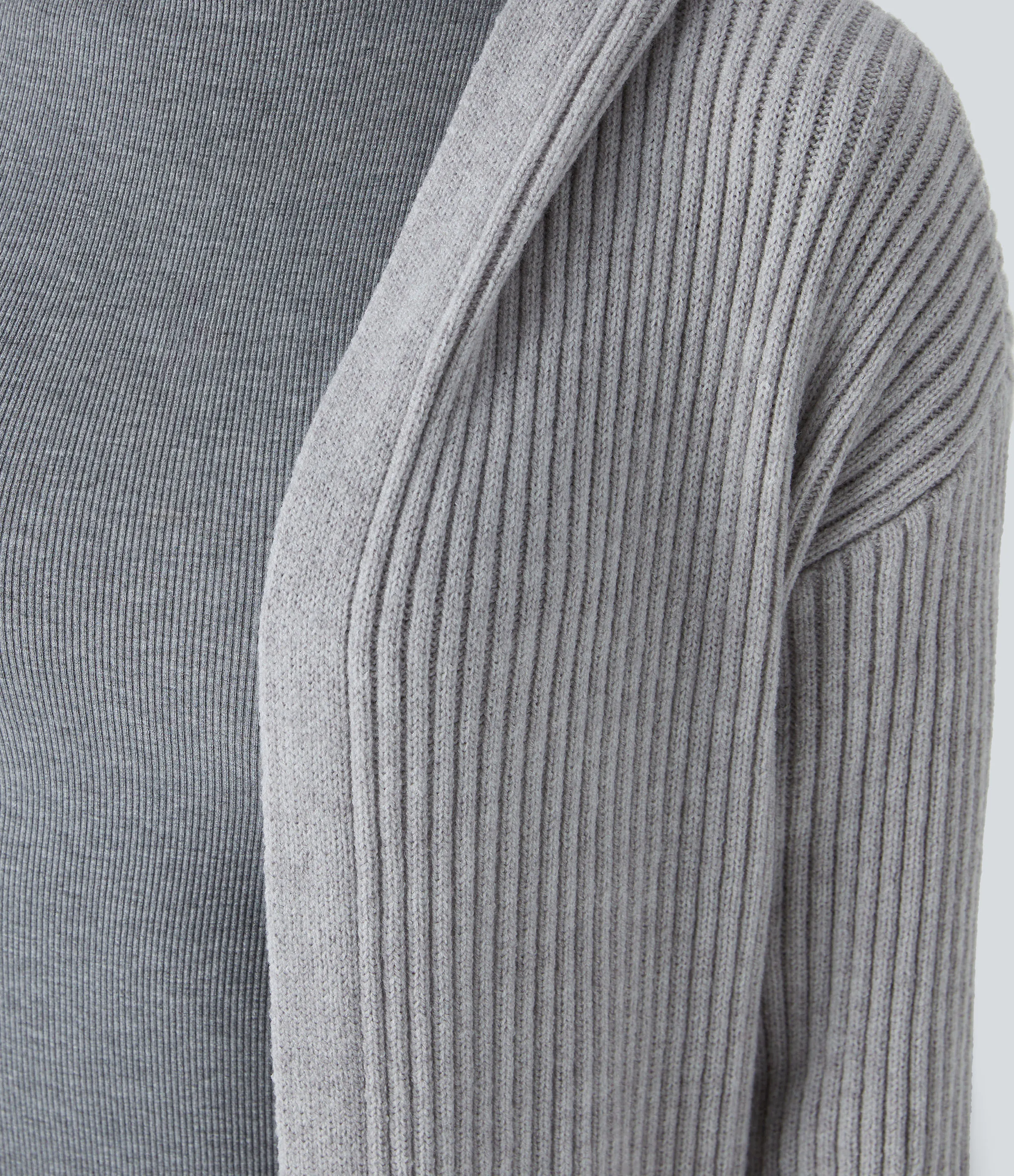 Halara Cárdigan manga larga capucha bolsillo lateral abertura - Grey - L sold by Halara product image thumbnail 5