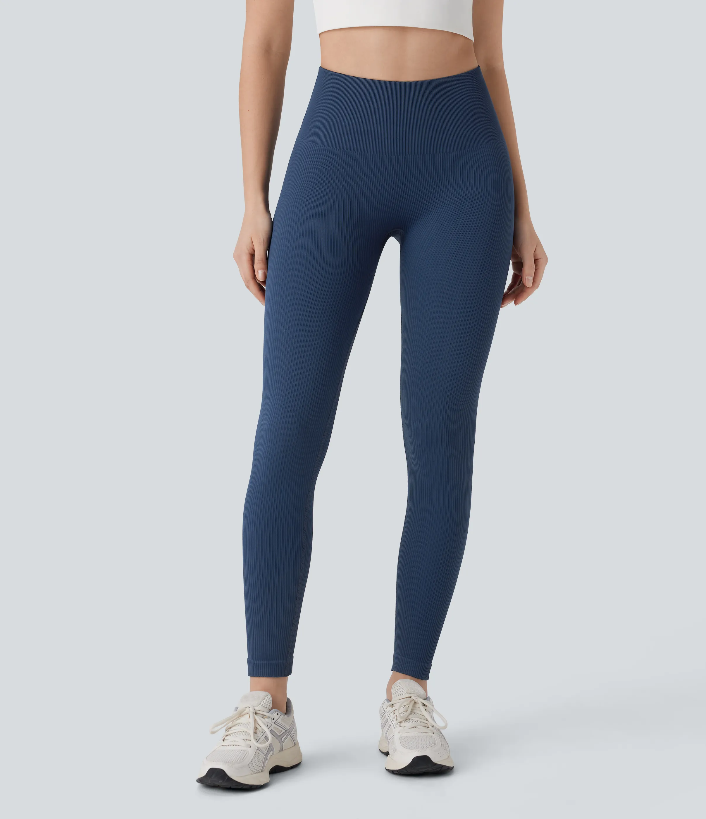 Halara Leggings yoga tiro alto control abdomen realce glúteo 7/8 sin costura - Peacoat - M(full_length) sold by Halara product image thumbnail 3