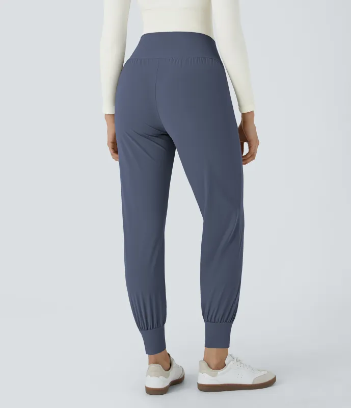 Halara Joggers bolsillo lateral liso tiro alto - Nightshadow Blue - S(tall) sold by Halara