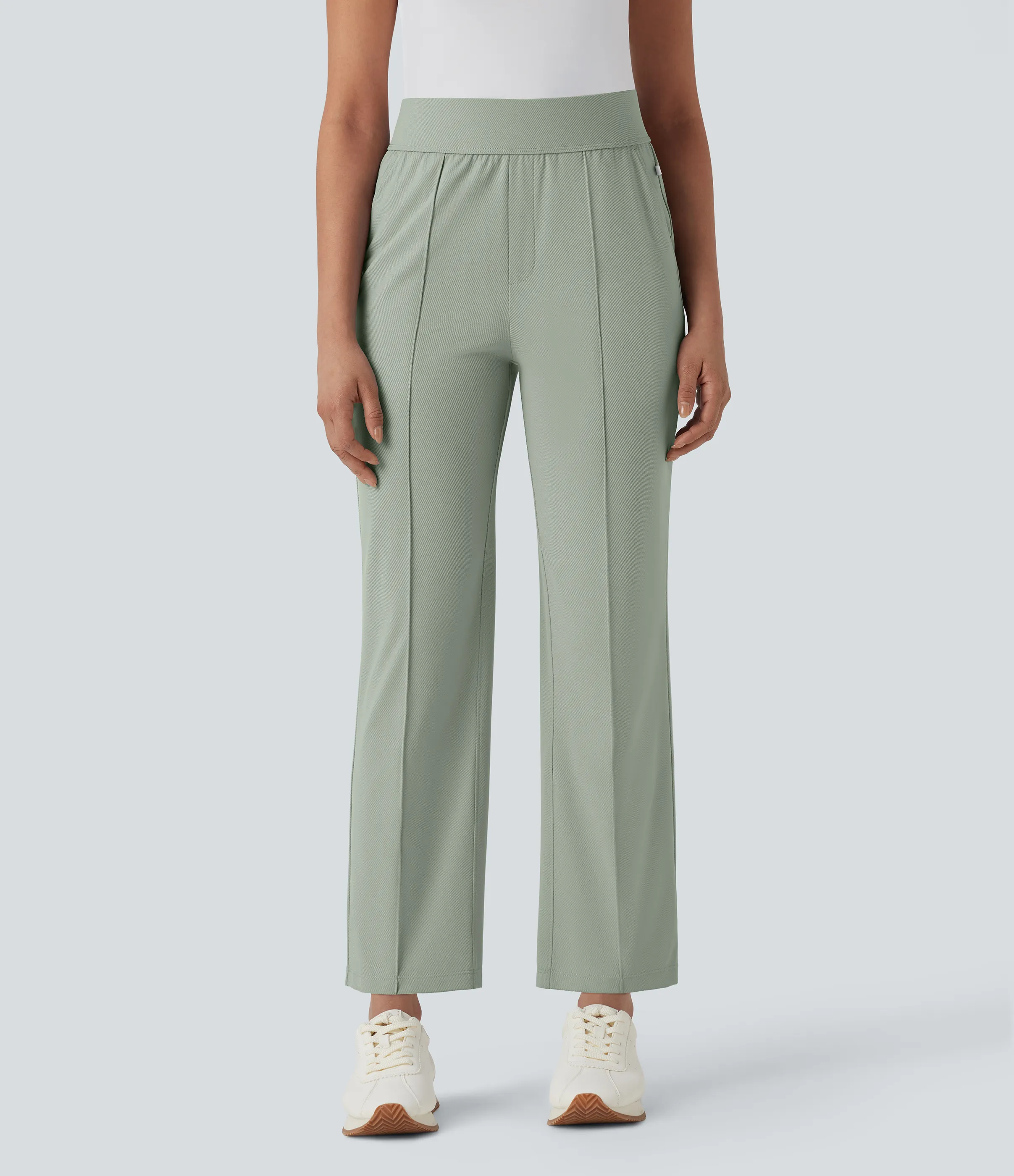 Halara Pantalón golf tiro medio alto múltiple bolsillo secado rápido - Camiseta golf - UPF 40+ - Desert Sage - L(regular) sold by Halara product image thumbnail 4