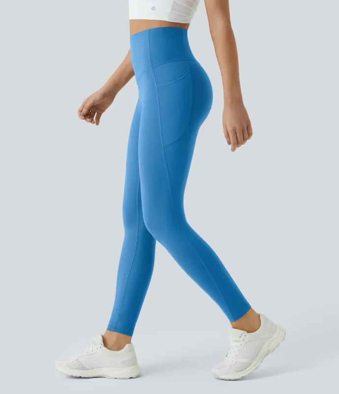 Halara Leggings SoCinched UltraSculpt entrenamiento control abdomen bolsillo lateral tiro alto - Vallarta Blue - XL(full_length) made by Halara