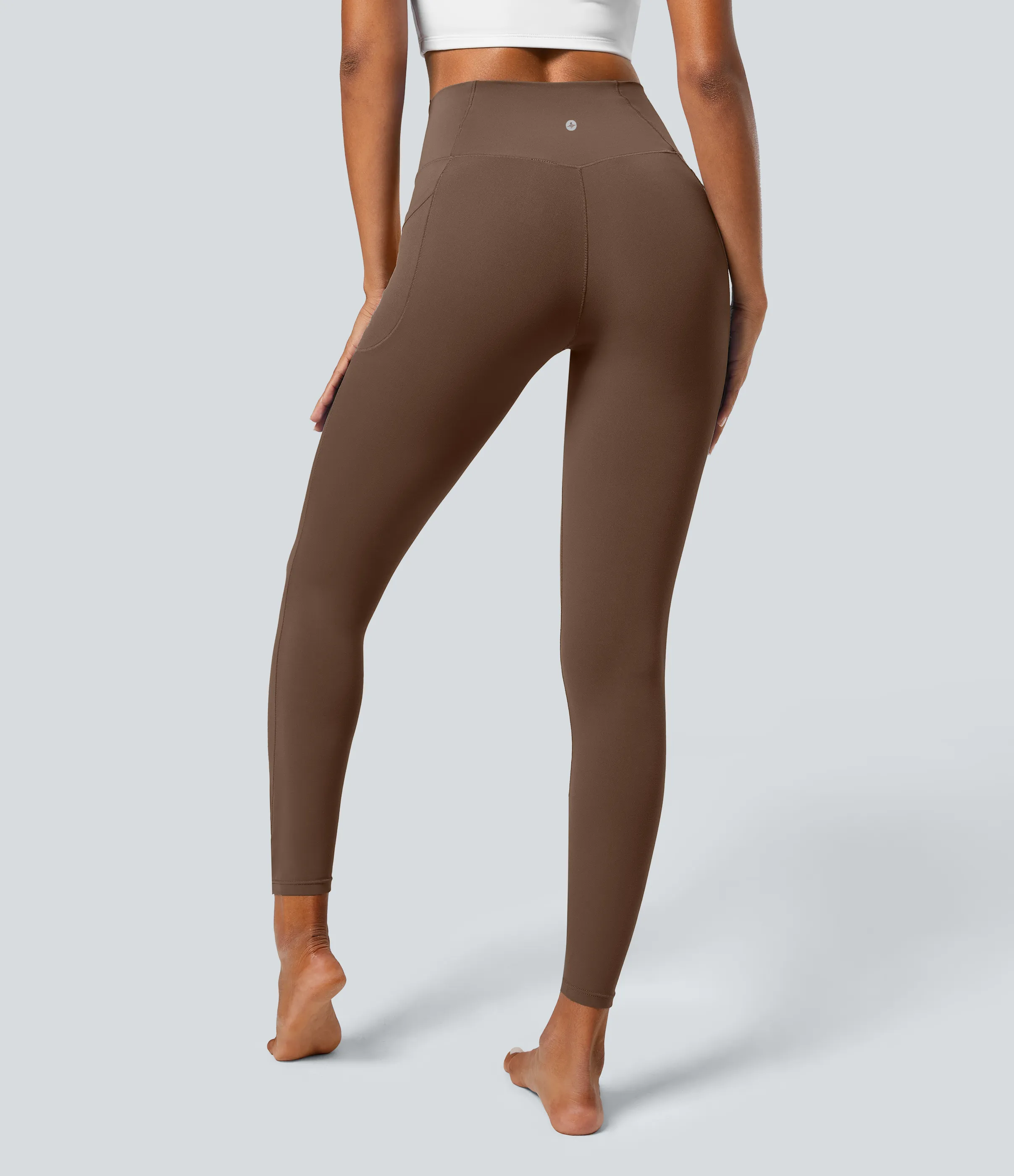 Halara Leggings Softlyzero™ liso bolsillo cruzado -UPF50+ - Soft Silt - M(7/8) sold by Halara product image thumbnail 4