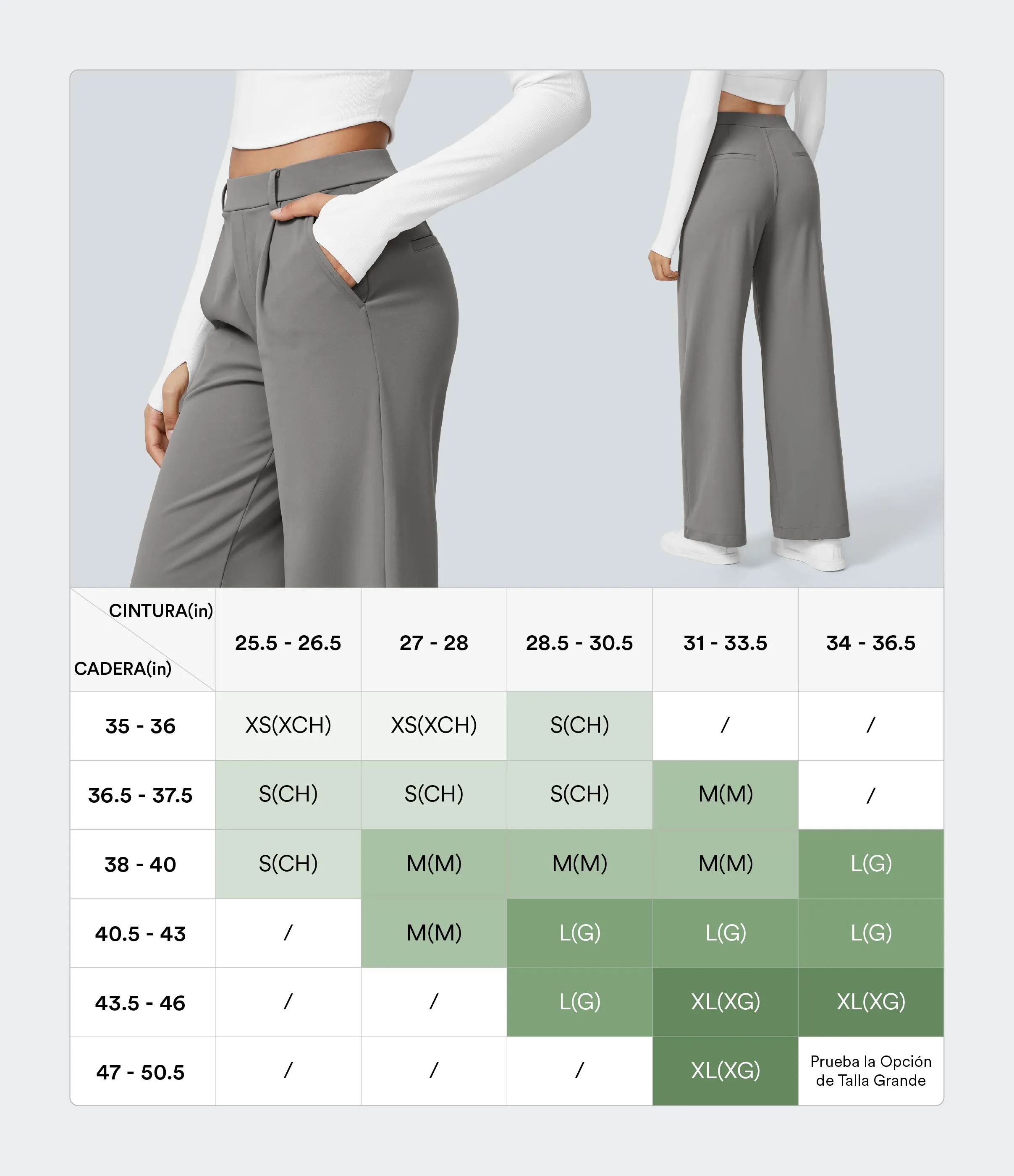 Halara Pantalón oficina pierna recta bolsillo lateral tiro alto pliegue - Silent Storm - XS(petite) sold by Halara product image thumbnail 4